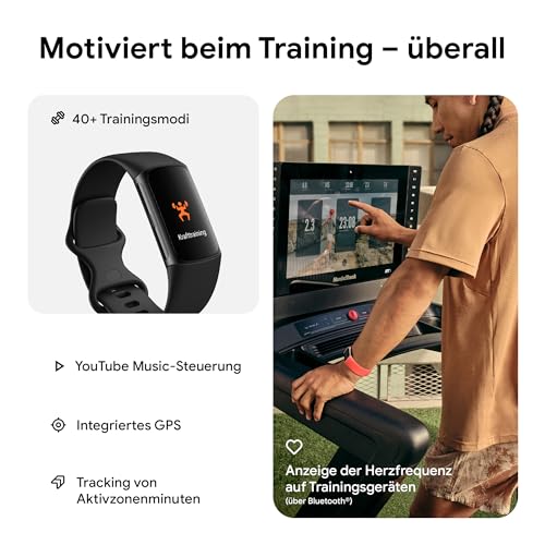 Detalle 2 de Fitbit Charge 6: Aktivitätstracker mit Google Health Premium, GPS und 7 Tagen Akkulaufzeit