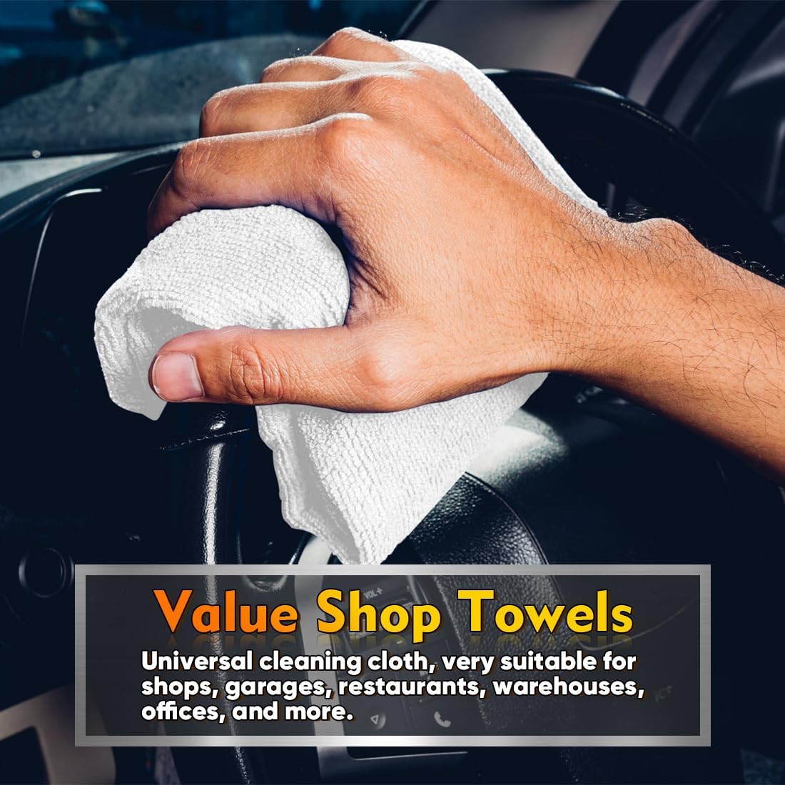 Detalle de HOMEXCEL White Microfiber Cloths 100 Pack 🧽