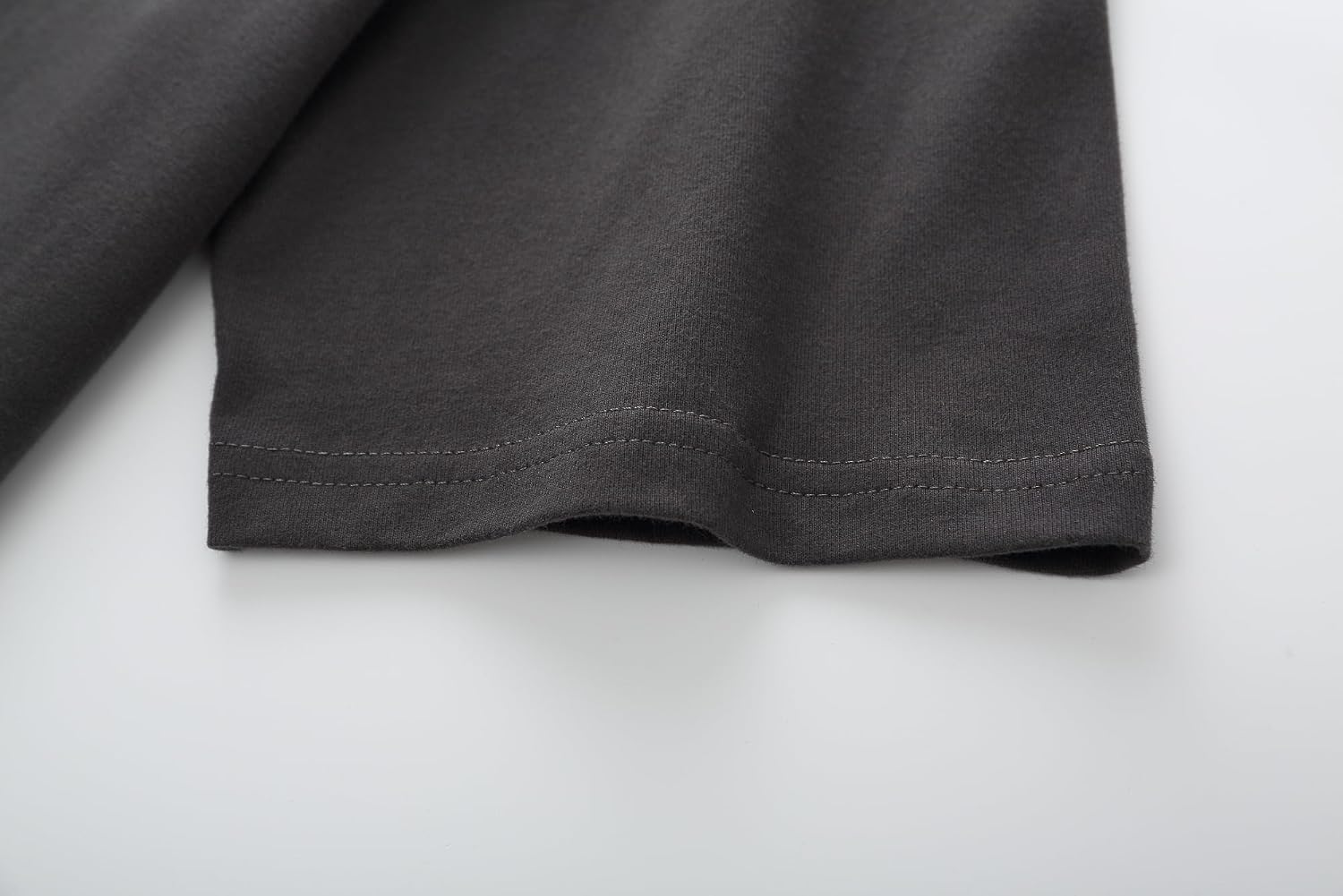 Detalle de VEIISAR Herren dickes Langarm-Rundhals-Shirt aus 100% Baumwolle (Heavy Duty, Pre-Shrink)