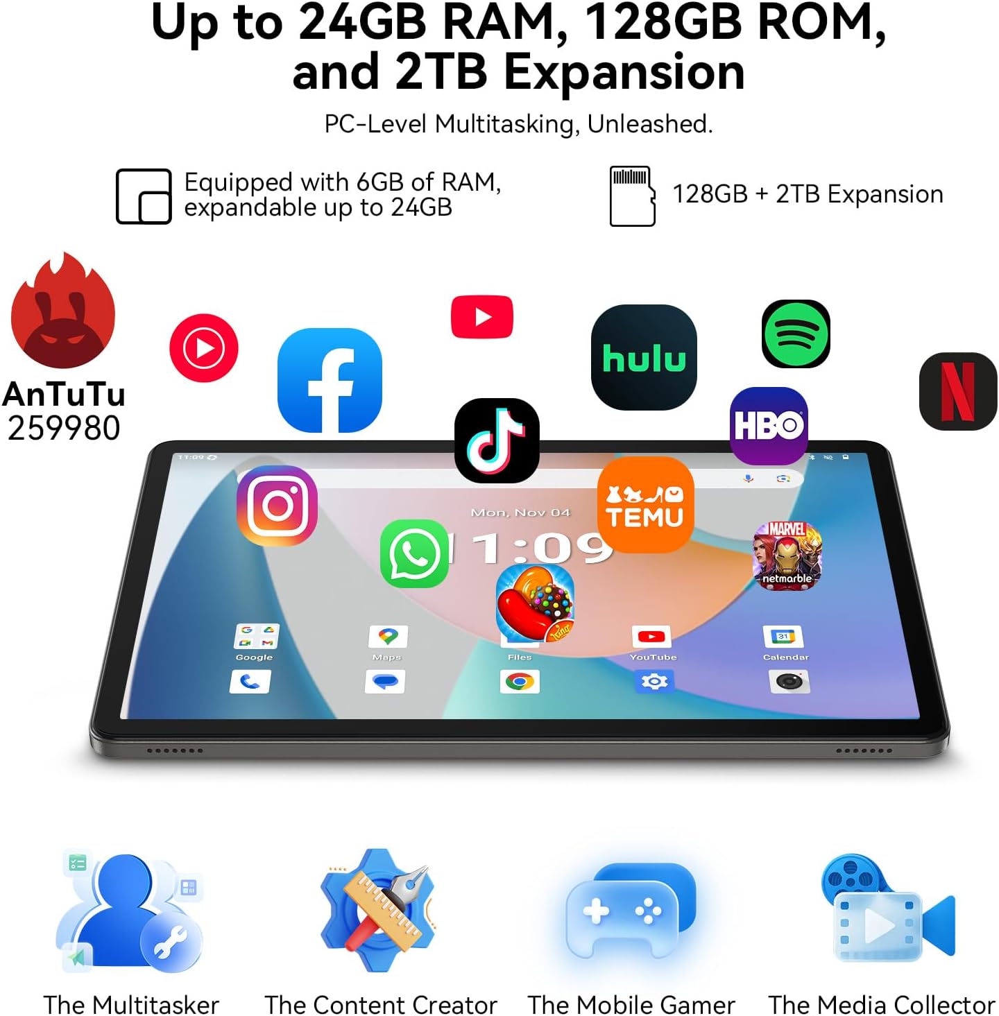 Thumbnail 6 de Android 16 Tablet 11-inch, 24GB RAM