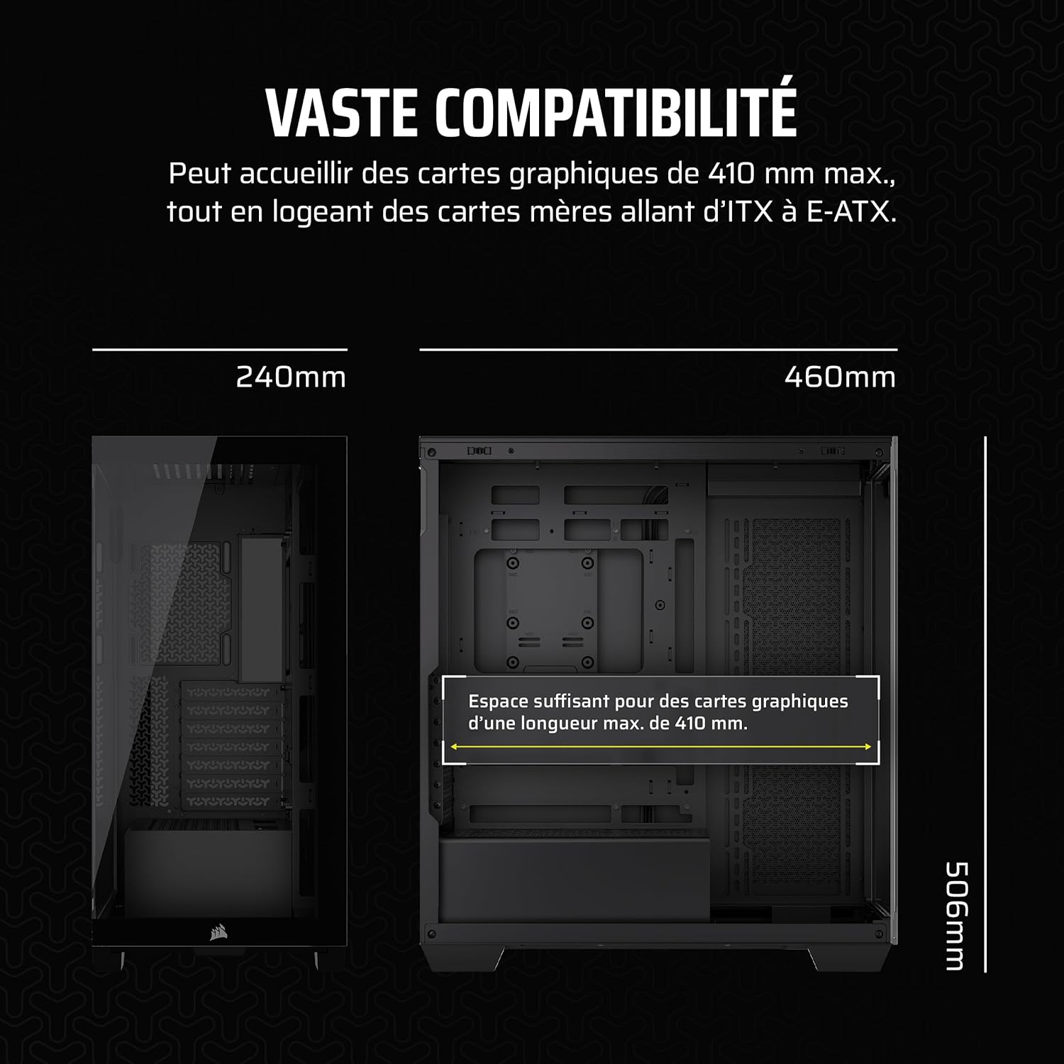 Thumbnail 6 de CORSAIR 3500X Boîtier ATX 10 ventilateurs max