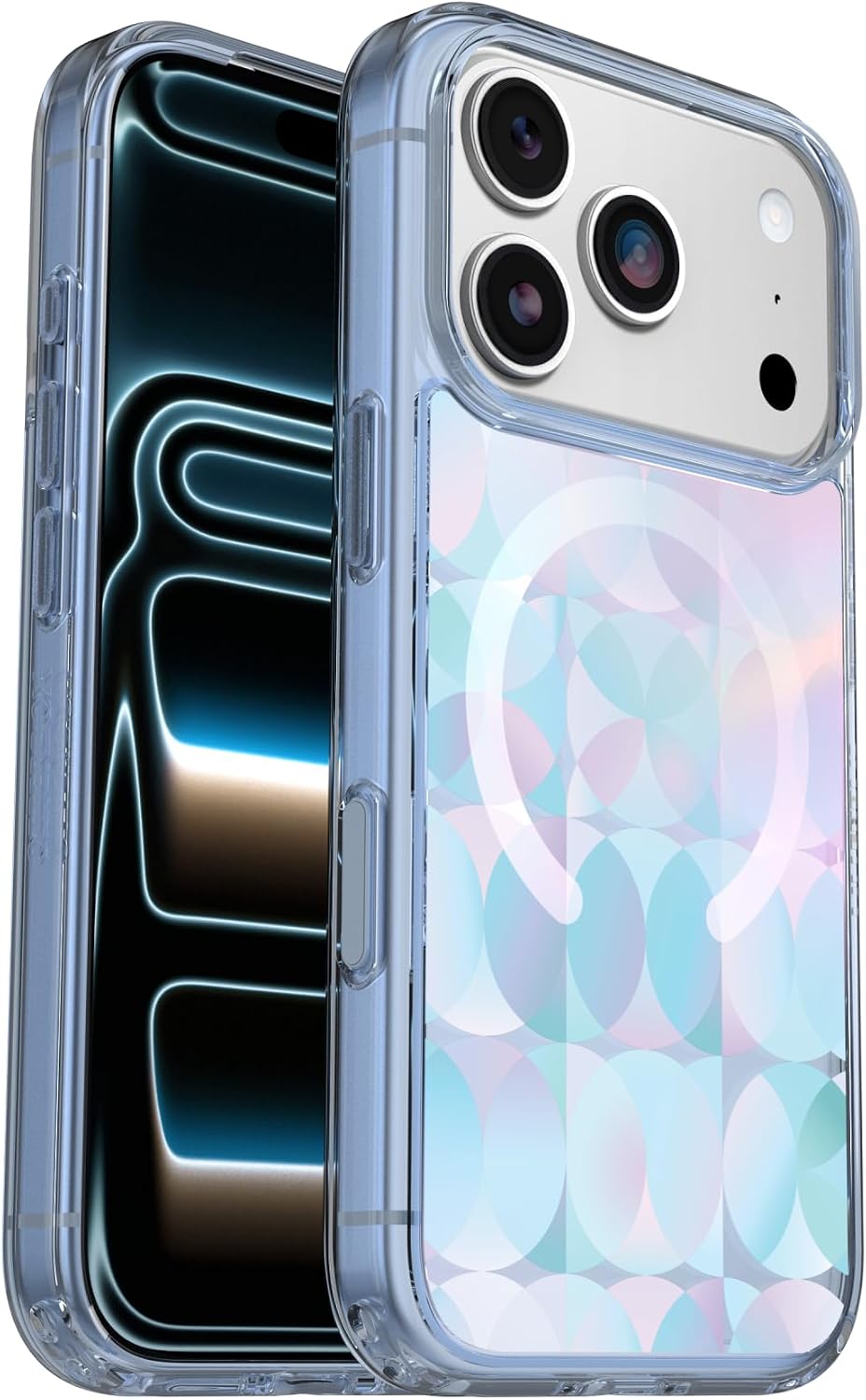 Thumbnail 2 de OtterBox Symmetry Series iPhone 17 Pro用クリアケース、MagSafe対応・オパールプリズムブルー
