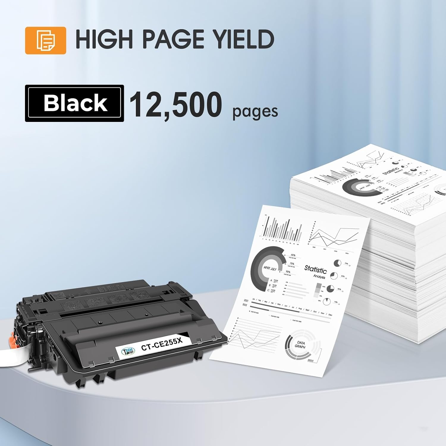 Detalle de Cool Toner P3015 CE255X 55X Black Toner Cartridge, 2-Pack