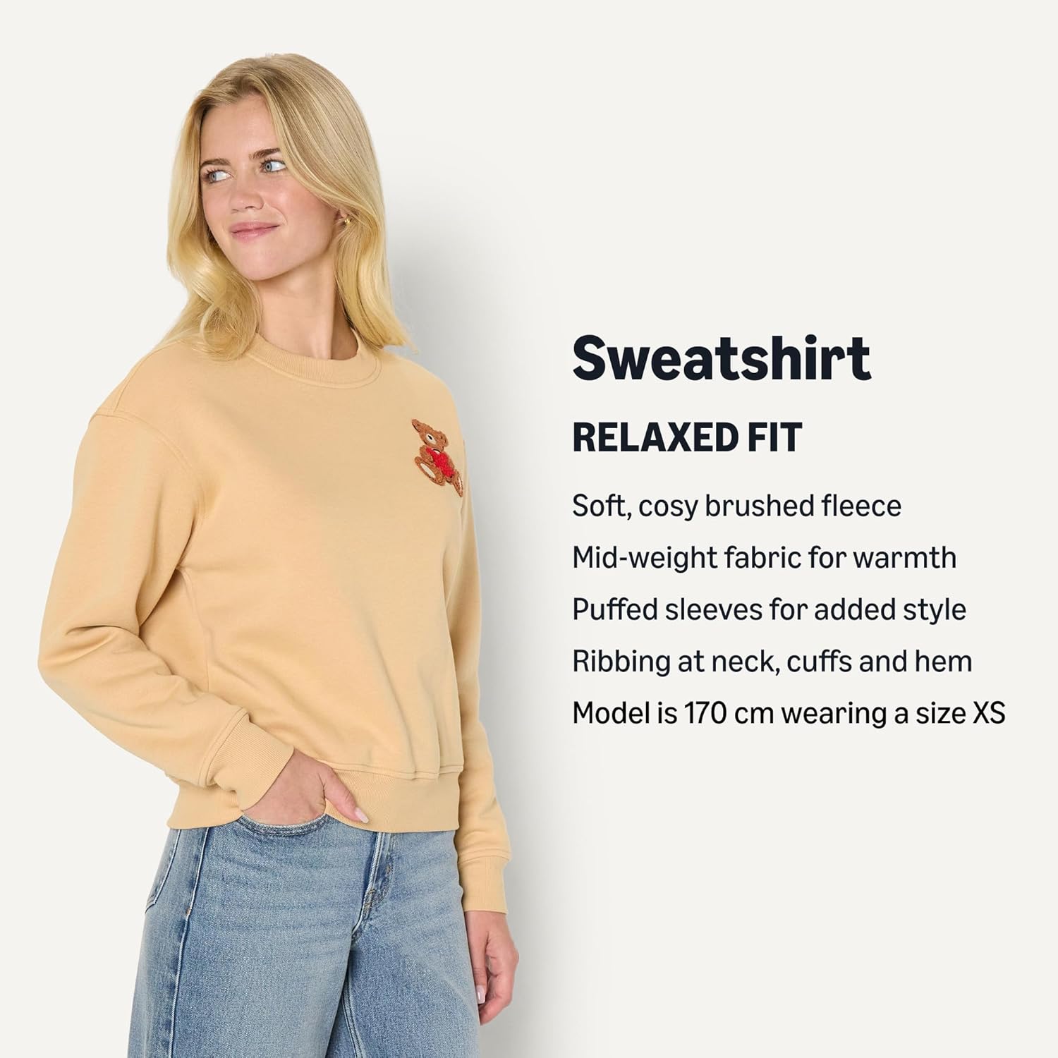 Thumbnail 3 de Amazon Essentials x Sofia Grainge Women's Boxy Drop Shoulder Crewneck Sweatshirt