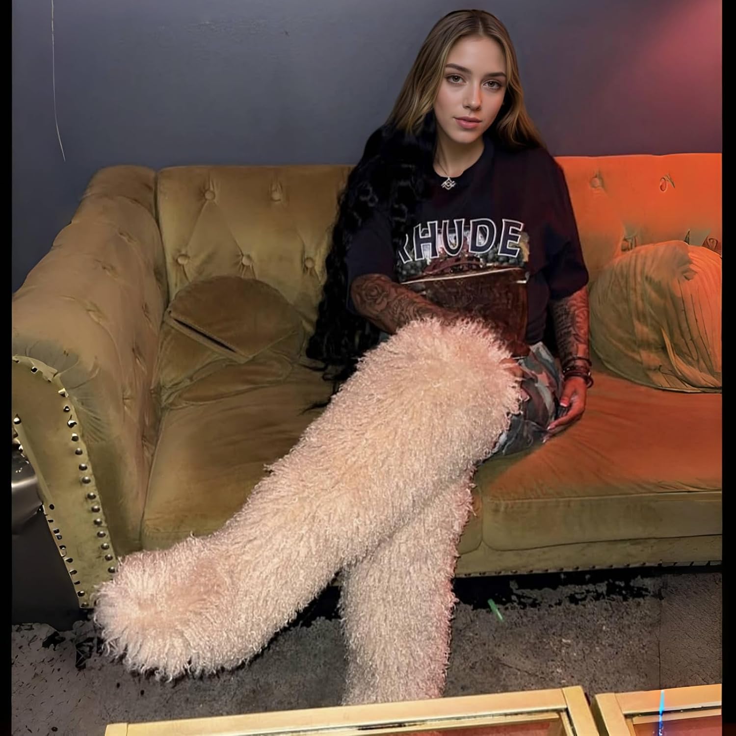 Thumbnail 2 de YFJNV Thigh High Fur Boots