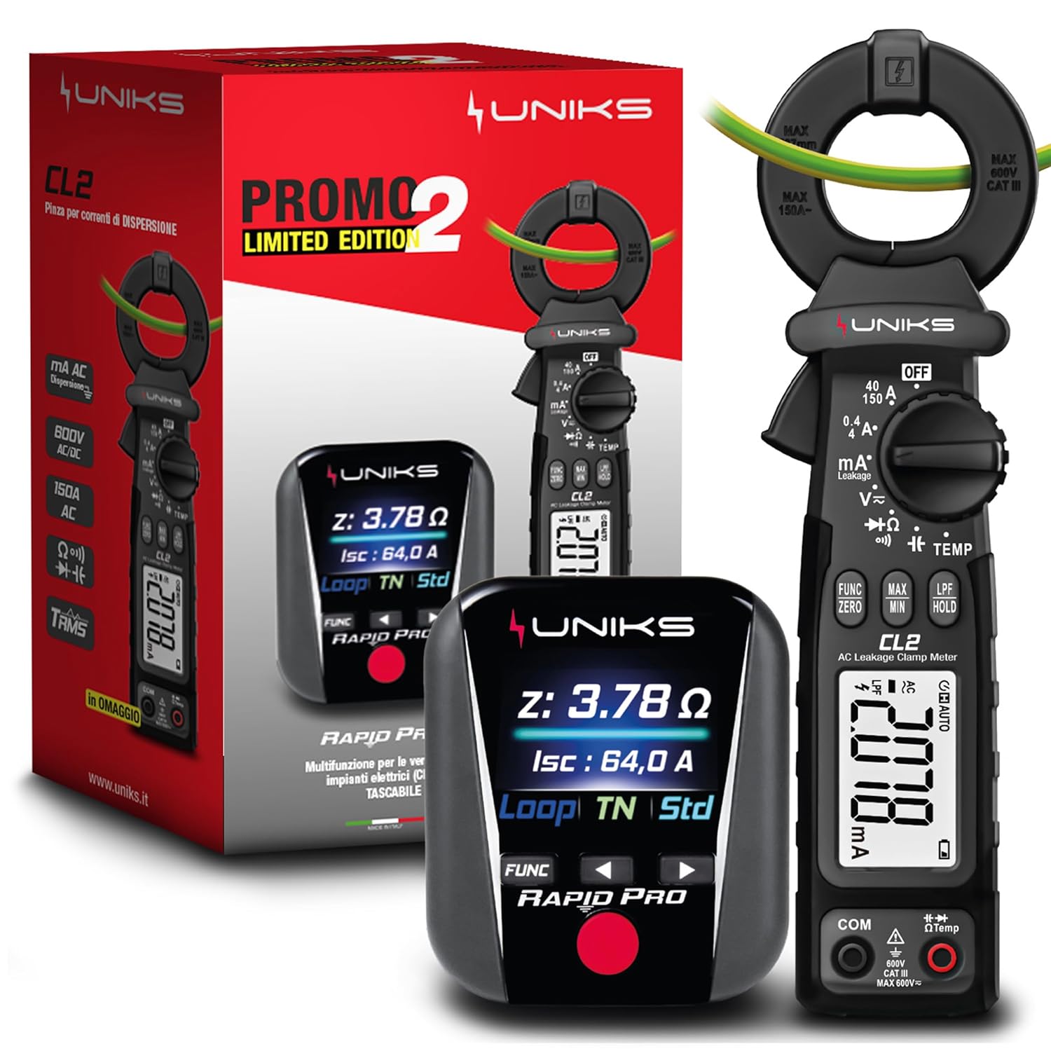Thumbnail 6 de UNIKS - RAPID PRO: Tester tascabile per Terra, RCD e Prove prese, Made in Italy