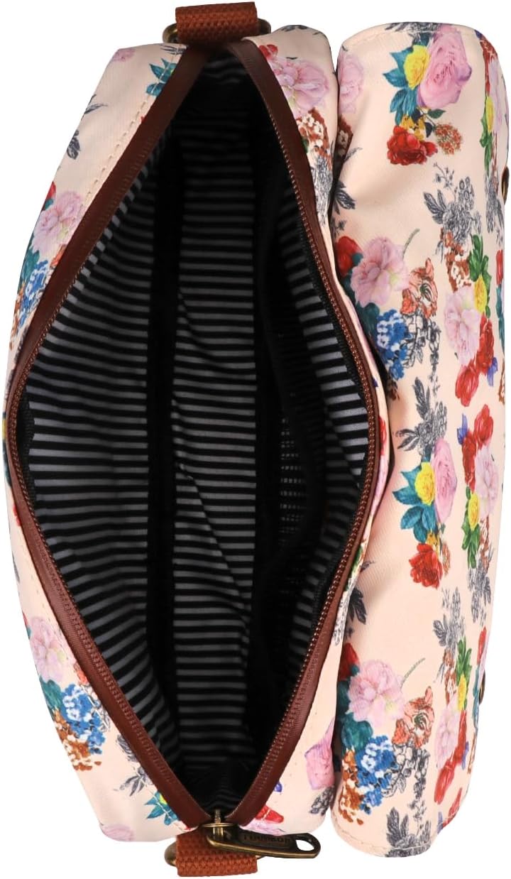 Thumbnail 2 de TOURBN TOURBON wasserdichte Segeltuch-Fahrradtaschen Lenkertasche mit Blumenmuster