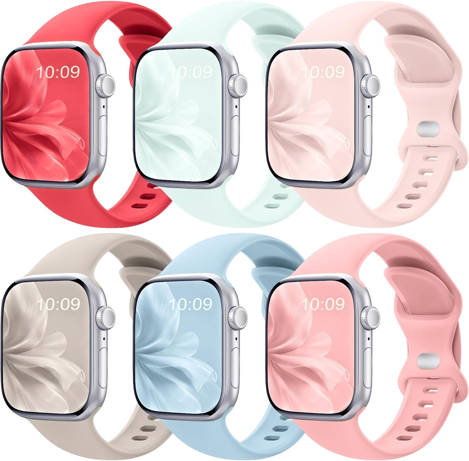 Thumbnail 5 de 6 Pack Silicone Sport Bands for Apple Watch
