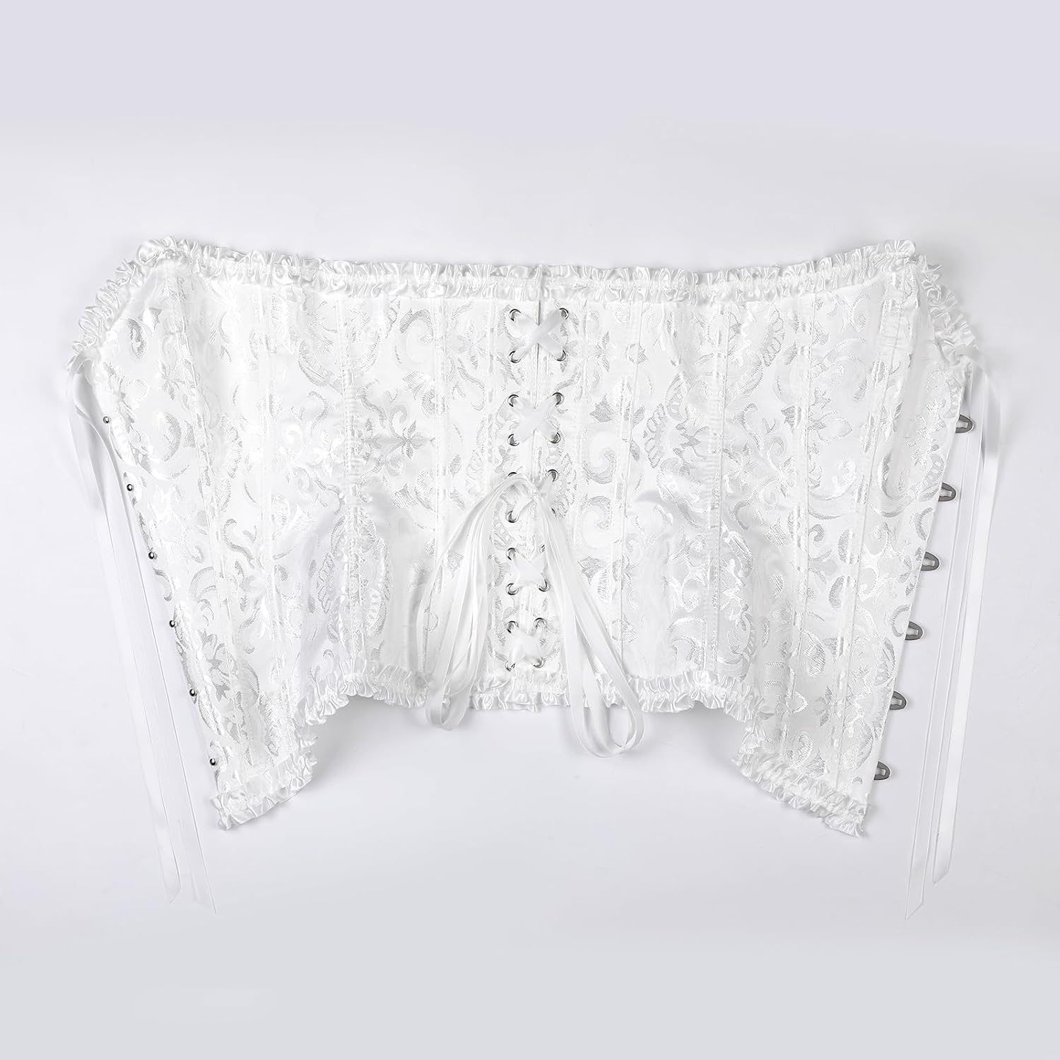 Thumbnail 6 de JoyPeak overbust corset top 809, lace-up bustier with steel boning