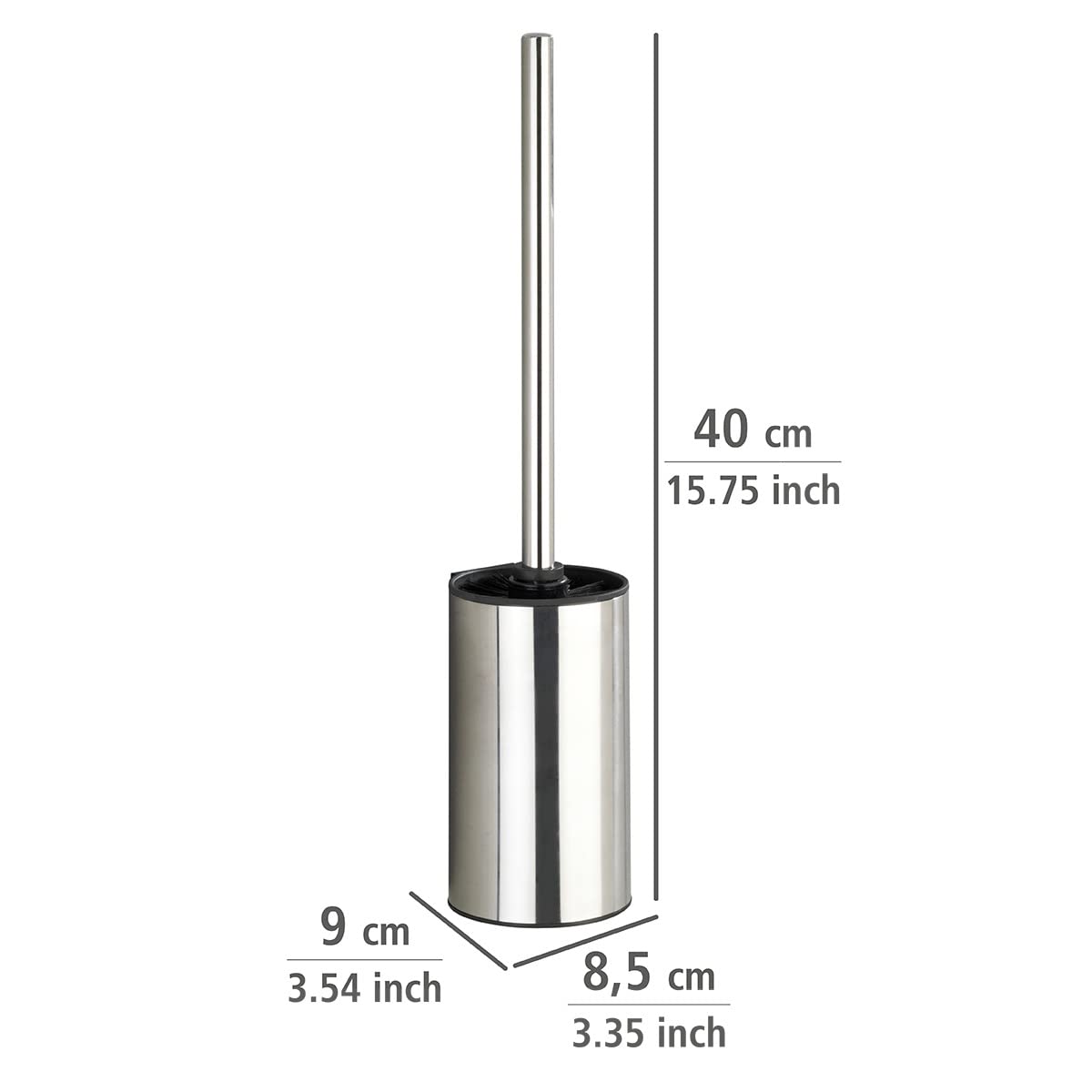 Detalle de WENKO Turbo-Loc® Brosse WC en acier inoxydable Detroit – montage mural sans vis