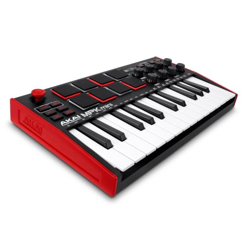 Detalle de Akai Professional MPK Mini MK3 – USB-MIDI-Controller mit 25 Minikarten-Tasten, Arpeggiator, Pads und NKS-Unterstützung