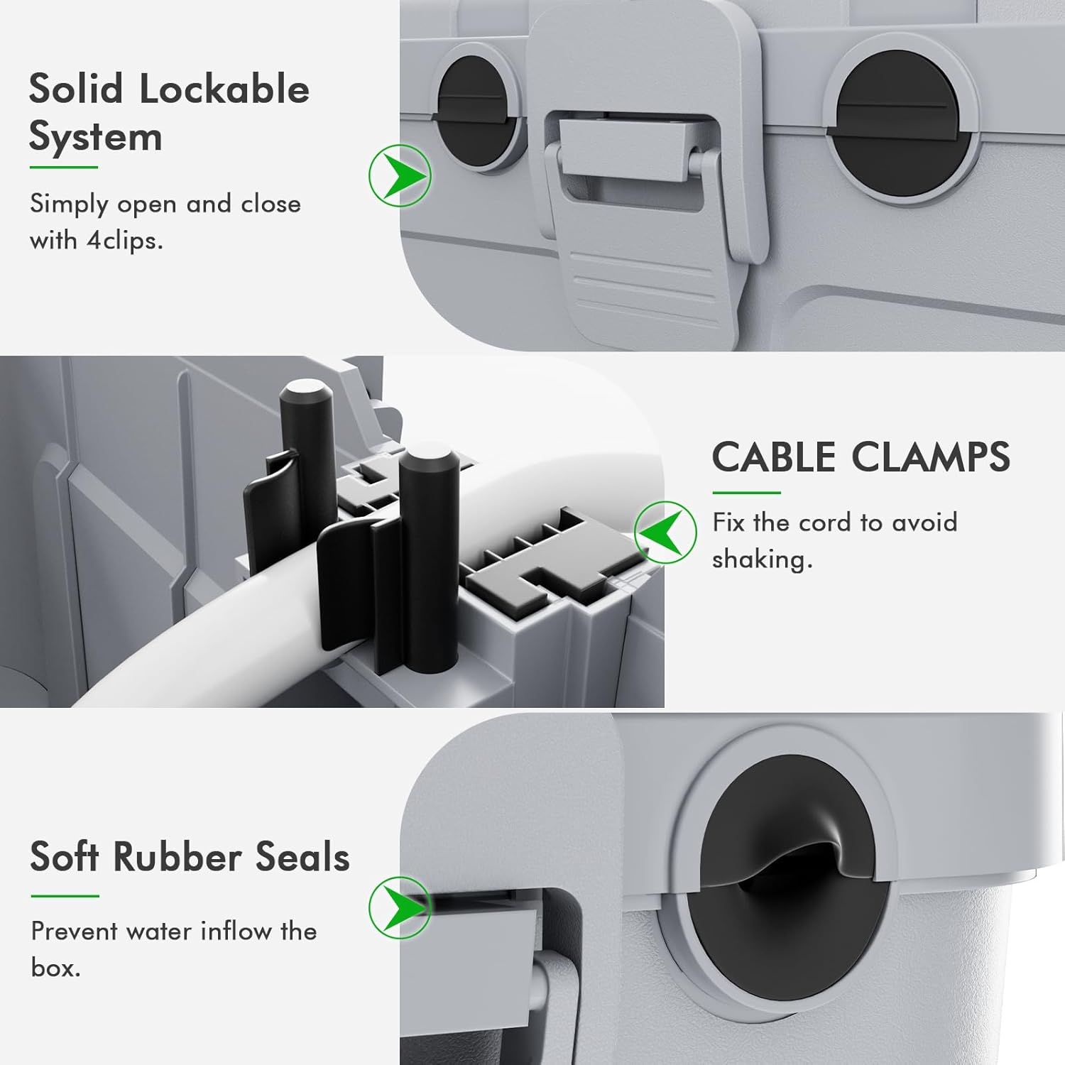 Detalle de RESTMO Extra Large Waterproof Electrical Box (IP54) for Outdoor Outlets