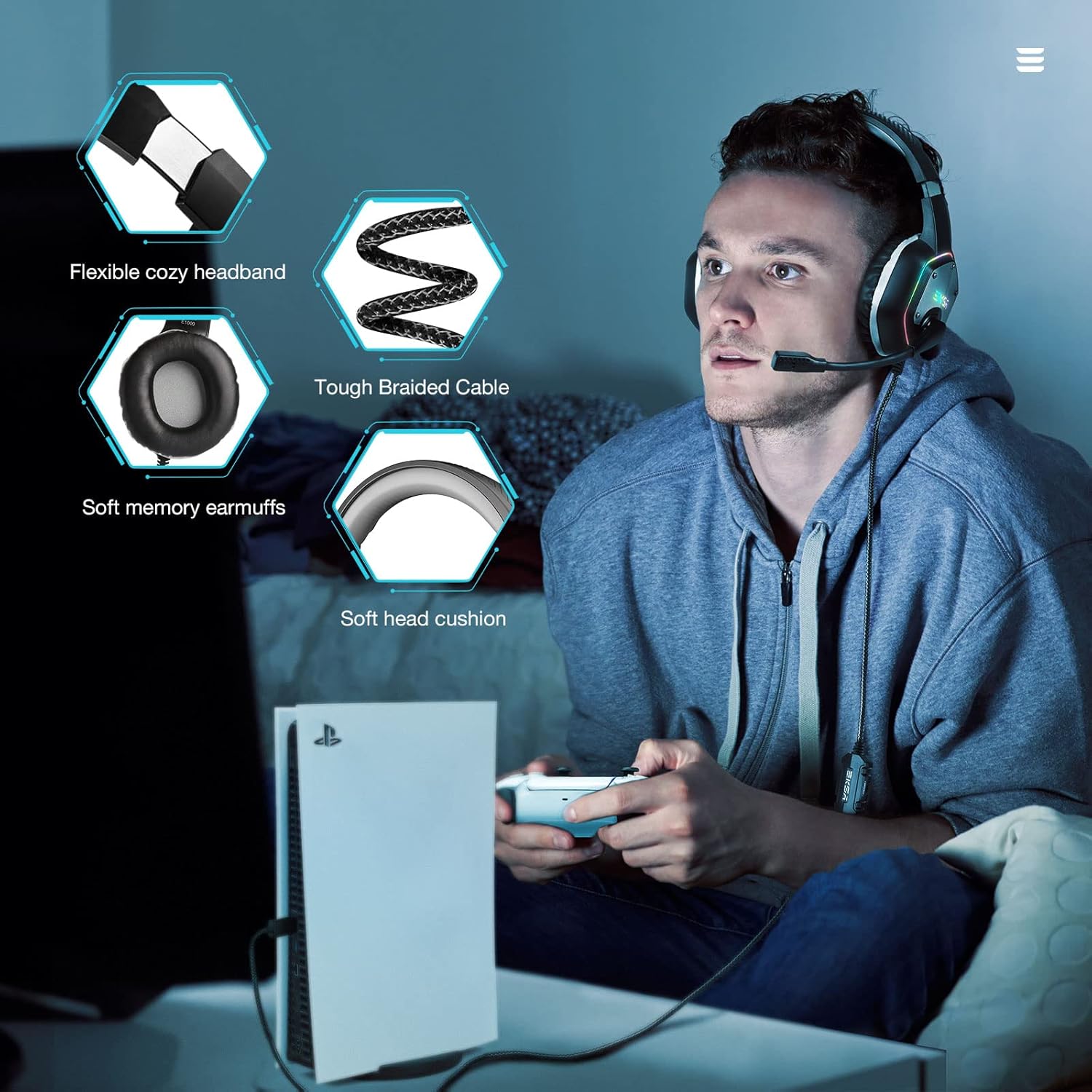 Thumbnail 5 de EKSA E1000 Gaming-Headset 7.1