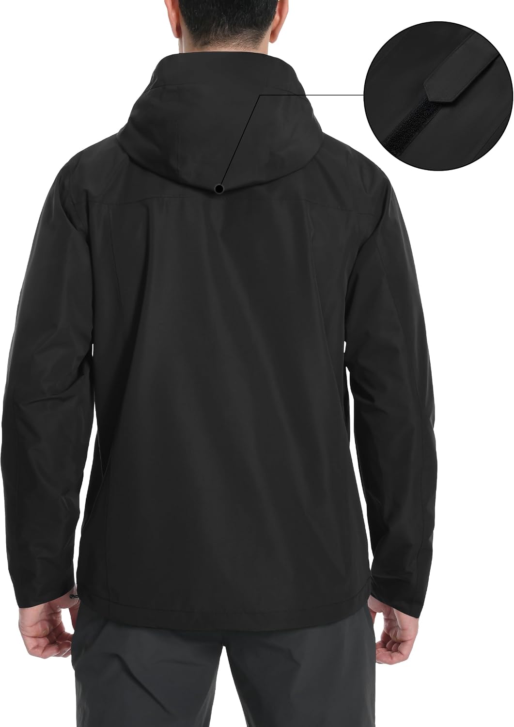 Detalle de Pioneer Camp Herren Regenjacke – wasserdicht & atmungsaktiv mit Kapuze, 4 Taschen