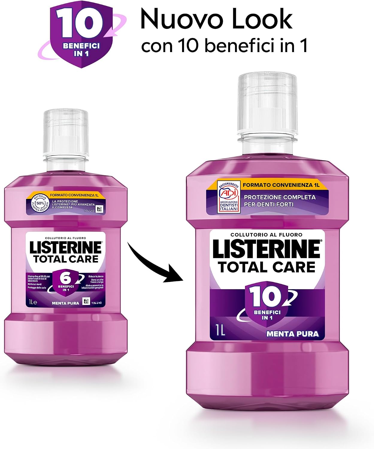 Thumbnail 6 de LISTERINE Total Care – Collutorio al gusto Menta Pura, 2x1L. Protezione completa in 10 benefici