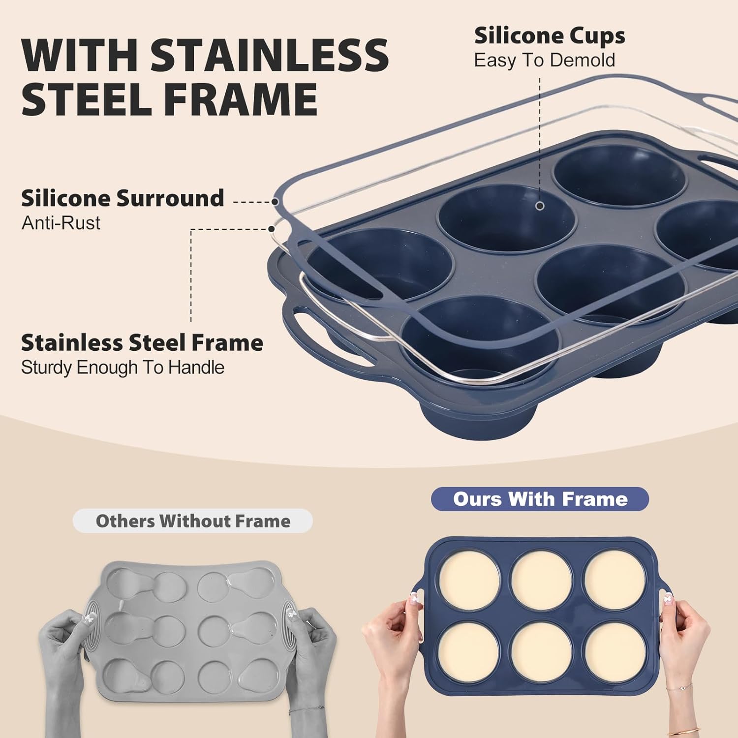 Detalle de SUPER KITCHEN Jumbo Muffinform 6 Tassen