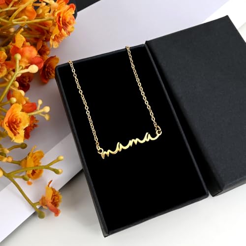 Thumbnail 6 de Aliyoham 14K Gold Plated Mama Necklace with Mum Letter Pendant