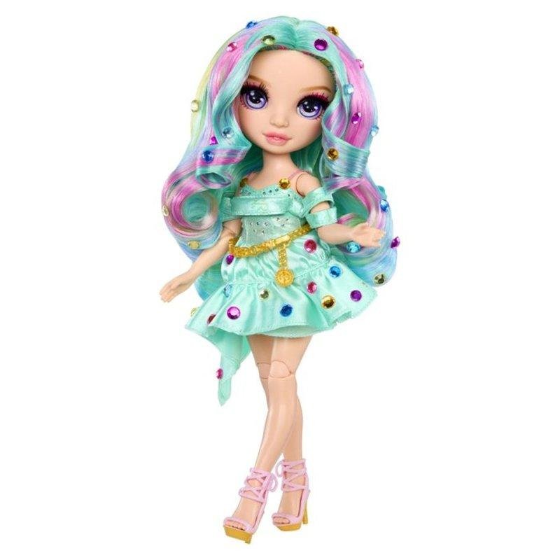 Detalle de Muñeca de moda articulada Rainbow High Be Dazzling Celine Turquoise 27-28 cm de MGA Entertainment