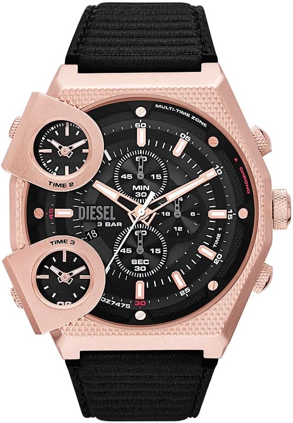 Detalle de Diesel Sideshow: orologio da uomo con cronografo e cinturino in silicone