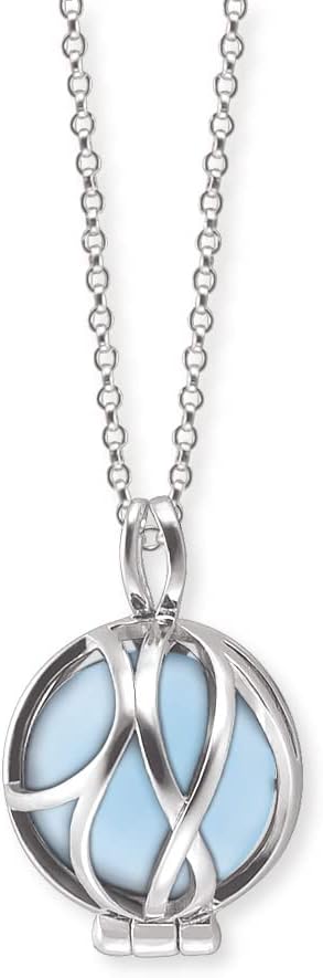 Detalle de Engelsrufer Damen Halskette aus Sterling Silber mit Kraftstein Kugel Anhänger – verstellbare Länge, nickelfrei