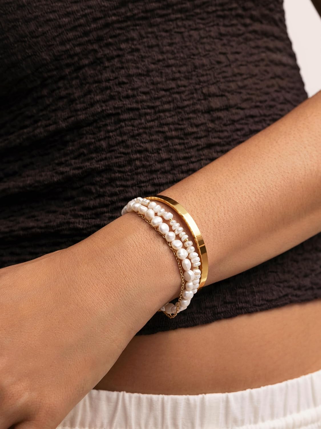 Detalle 2 de SINGULARU Brazalete Plate bracciale rigido regolabile 3 cm 💍