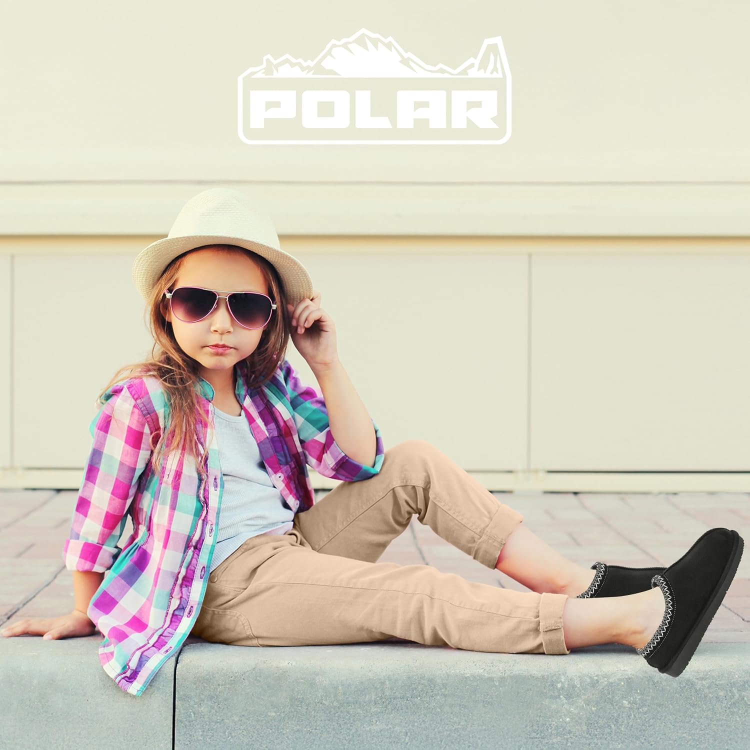 Thumbnail 5 de Polar Kids Slippers Aztec Faux Fur 1 Pair