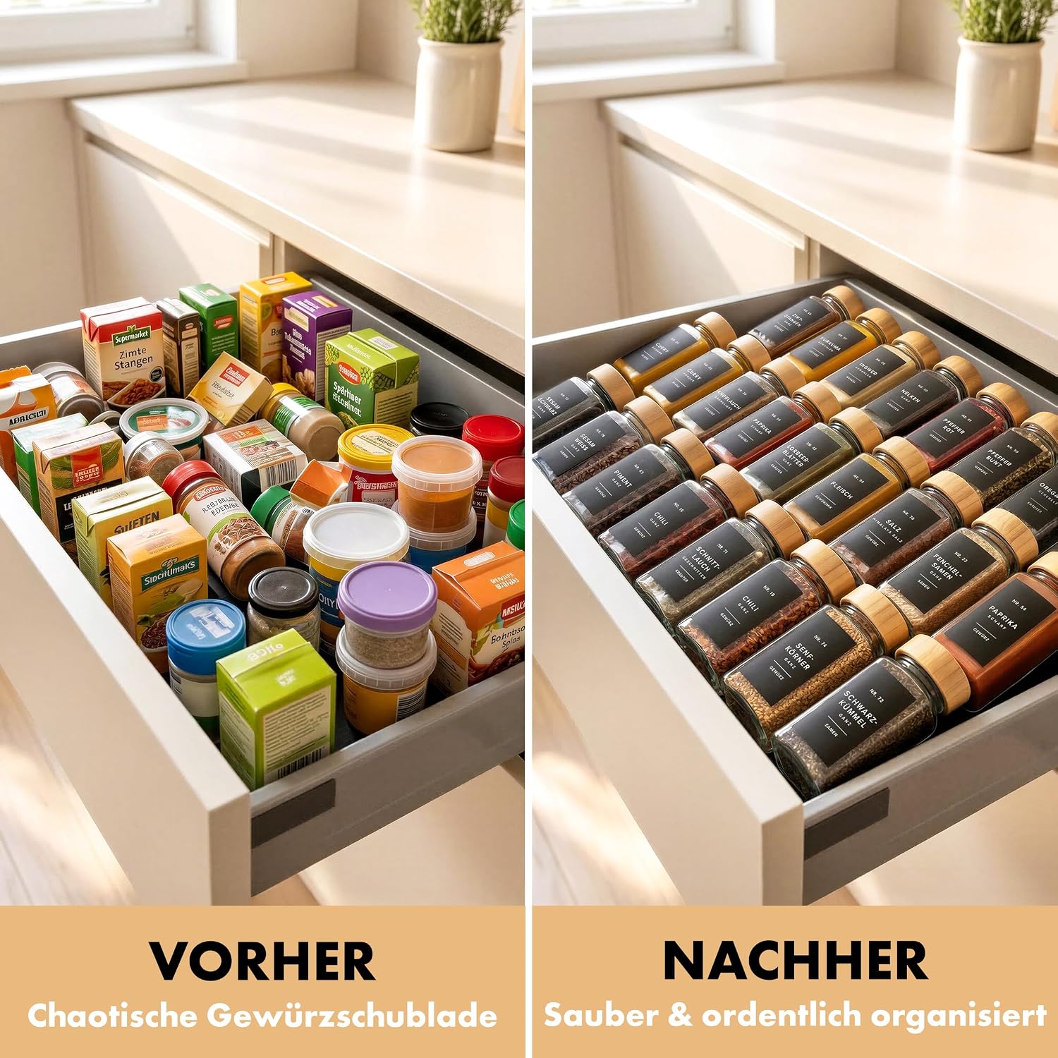 Thumbnail 5 de EDELHAUS Gewürzgläser Eckig Set 24x120ml