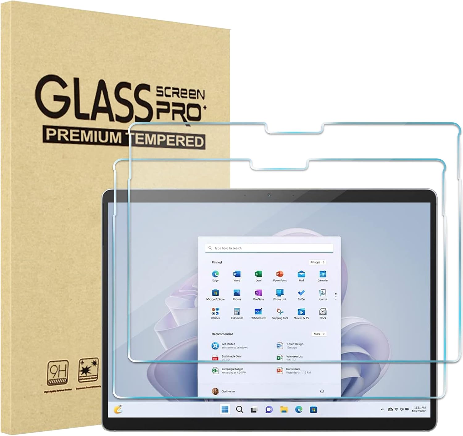 Thumbnail 6 de ProCase Displayschutzfolie aus gehärtetem Glas für Surface Pro 12" (2025) – 2er Pack