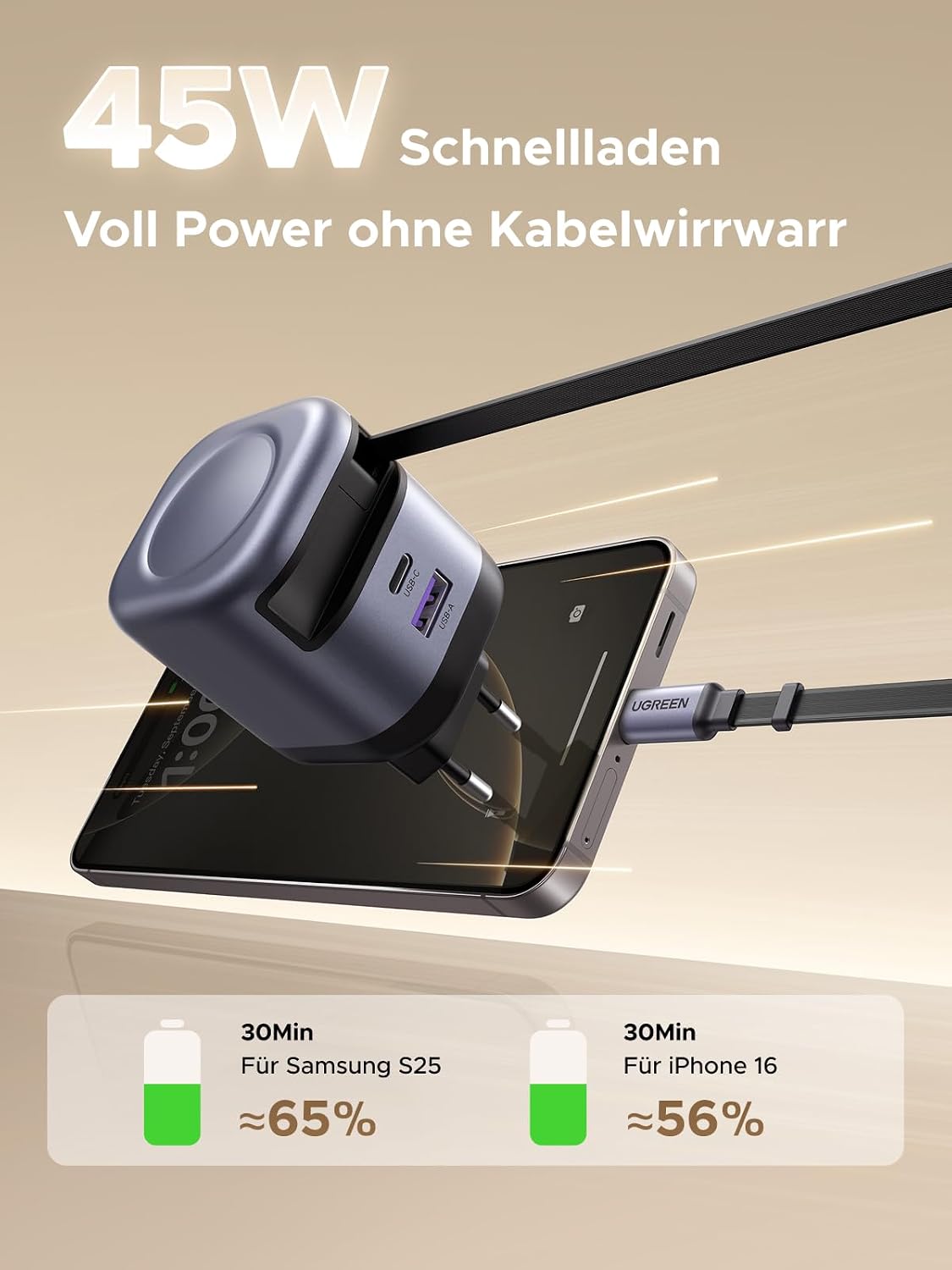 Thumbnail 1 de UGREEN Nexode 45W USB C Ladegerät