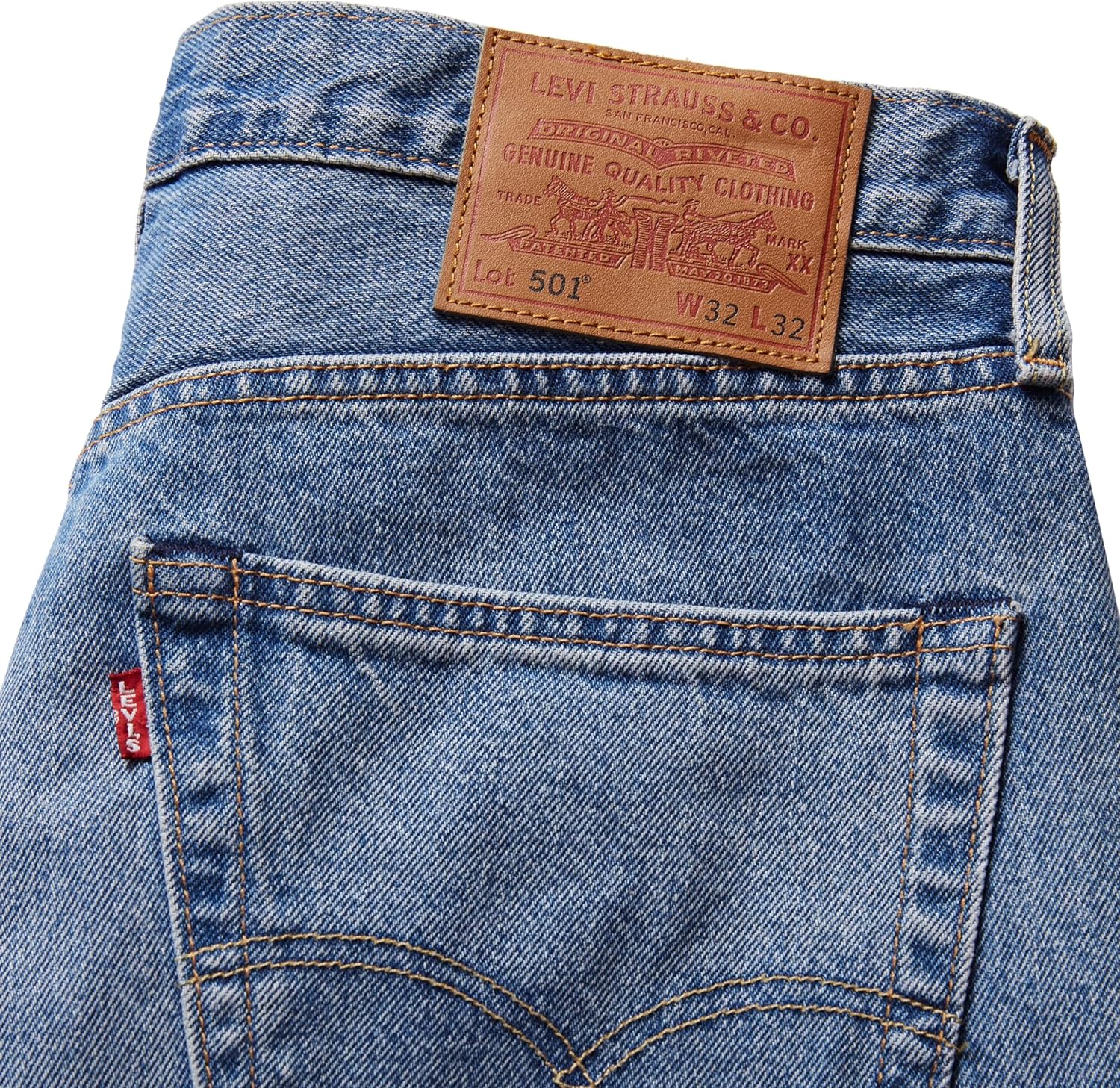 Detalle 2 de Levi's 501 Original Fit Jeans Uomo - 33W/32L, Chemicals
