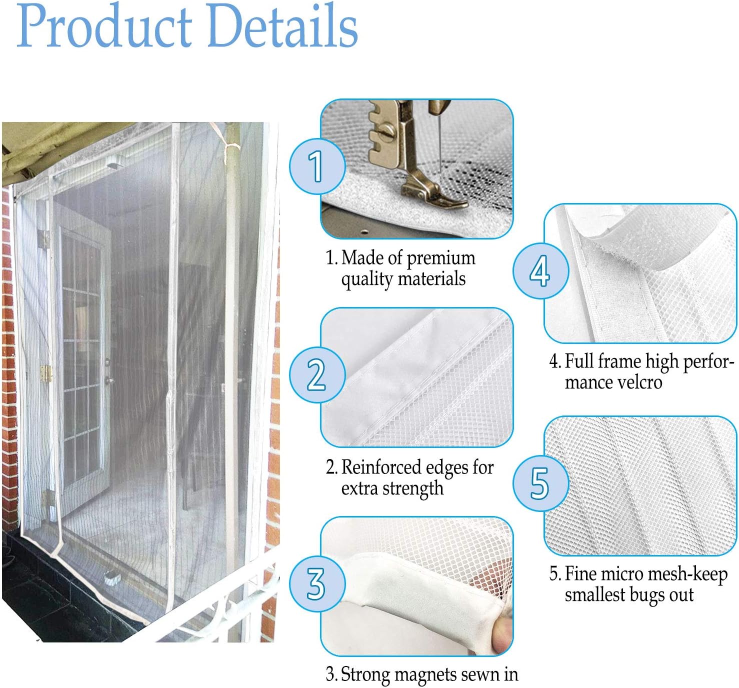 Thumbnail 2 de TheFitLife Double Door Magnetic Fly Screen review: practical, large-entrance mesh with strong magnets