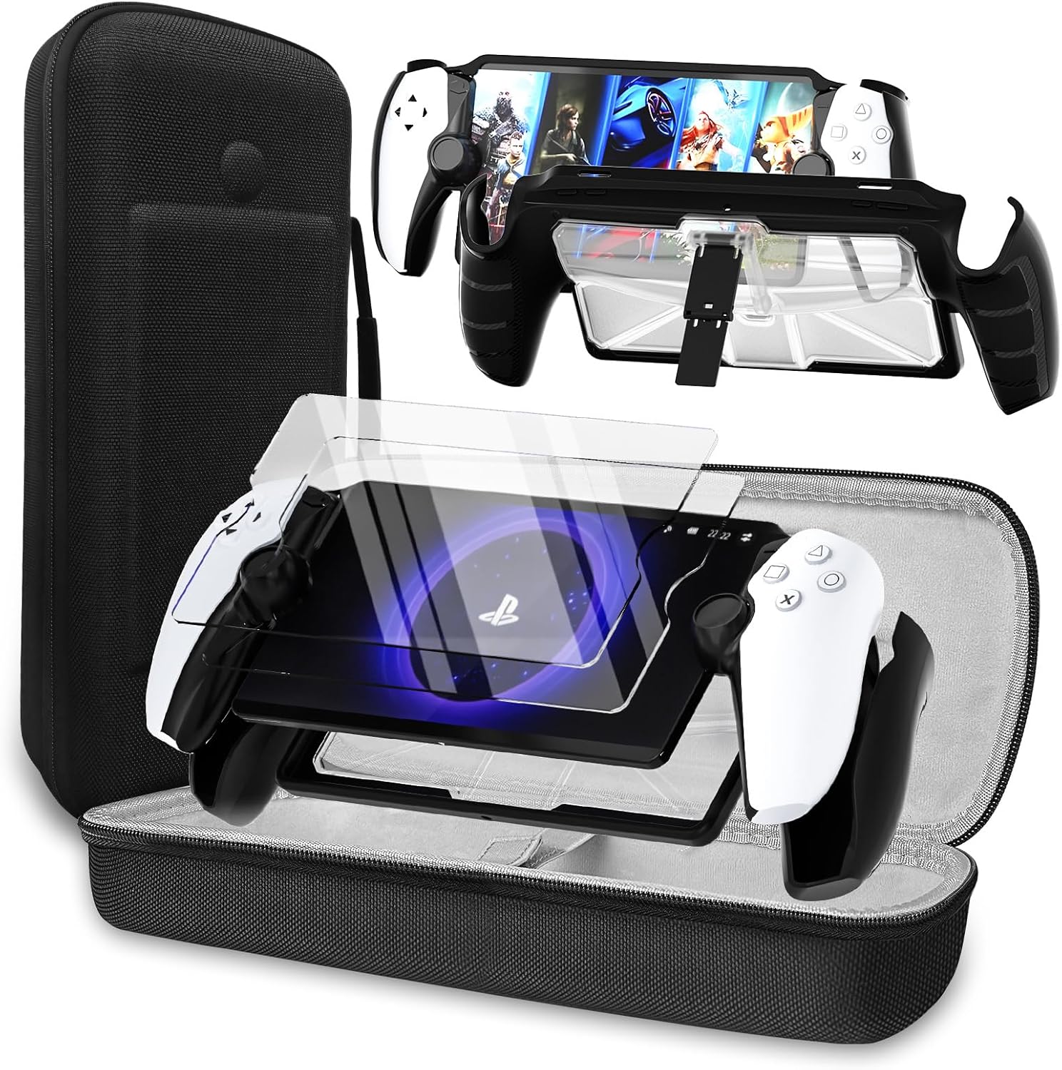 Thumbnail 6 de QUAGGY 3-in-1 Accessories Kit for PlayStation Portal: Tough Shell, Screen Protectors and Carrying Case