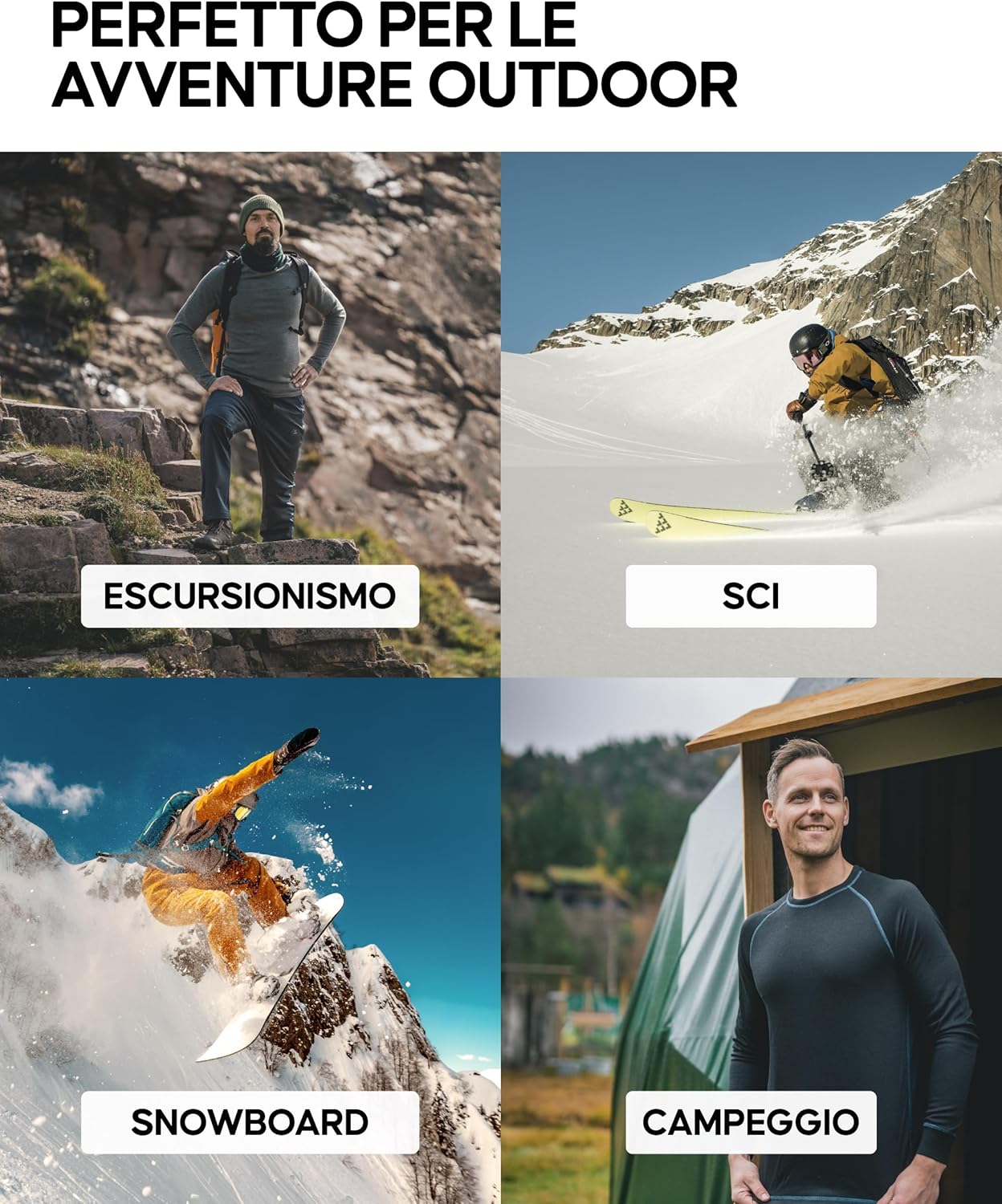 Thumbnail 5 de DANISH ENDURANCE Pantaloni termici uomo in lana merino per freddo estremo