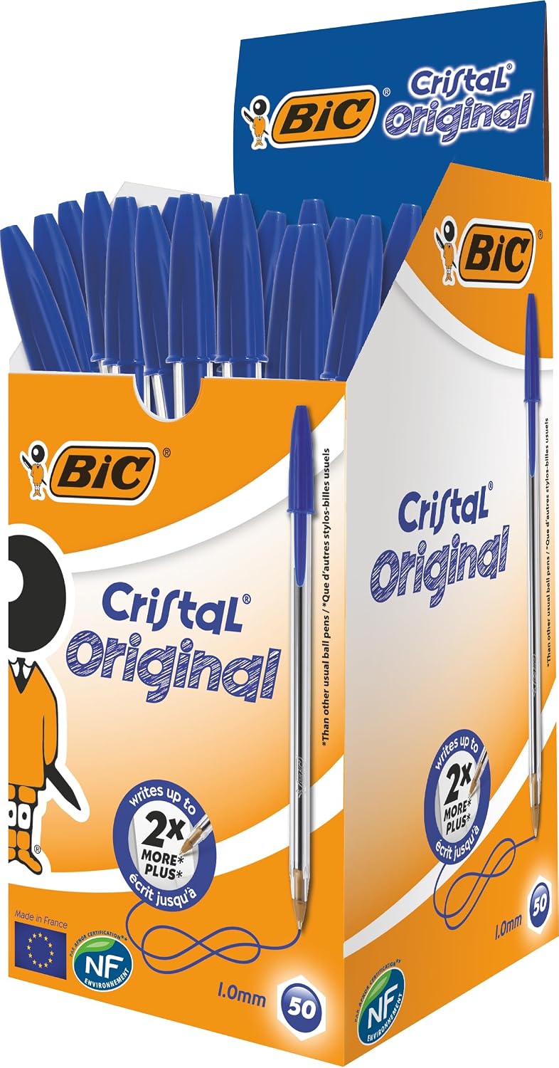 Thumbnail 1 de BIC Cristal Ballpoint Pen Pack of 50 (837360 Medium) – Blue