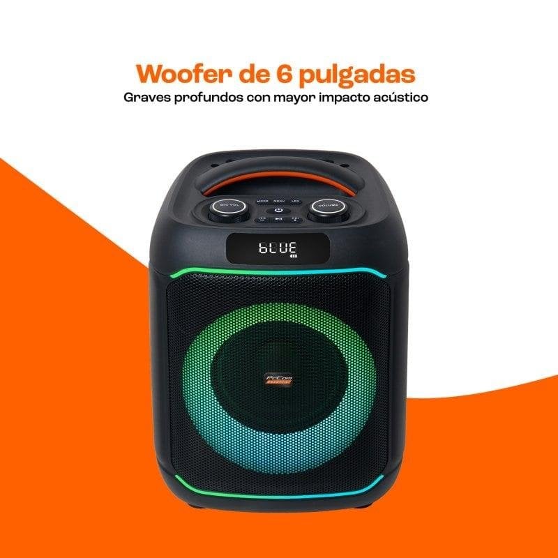 Thumbnail 2 de PcCom Essential TrueVibe 6: Altavoz Bluetooth 80 W con woofer de 6" y iluminación RGB