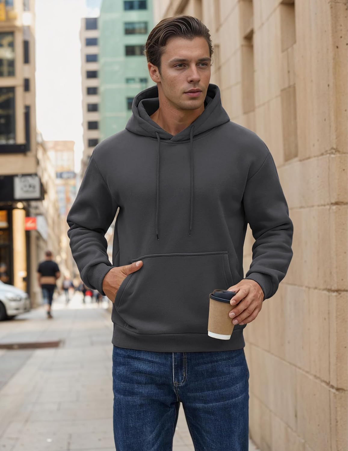 Thumbnail 3 de COOFANDY Sweat à capuche homme coton chaud hiver