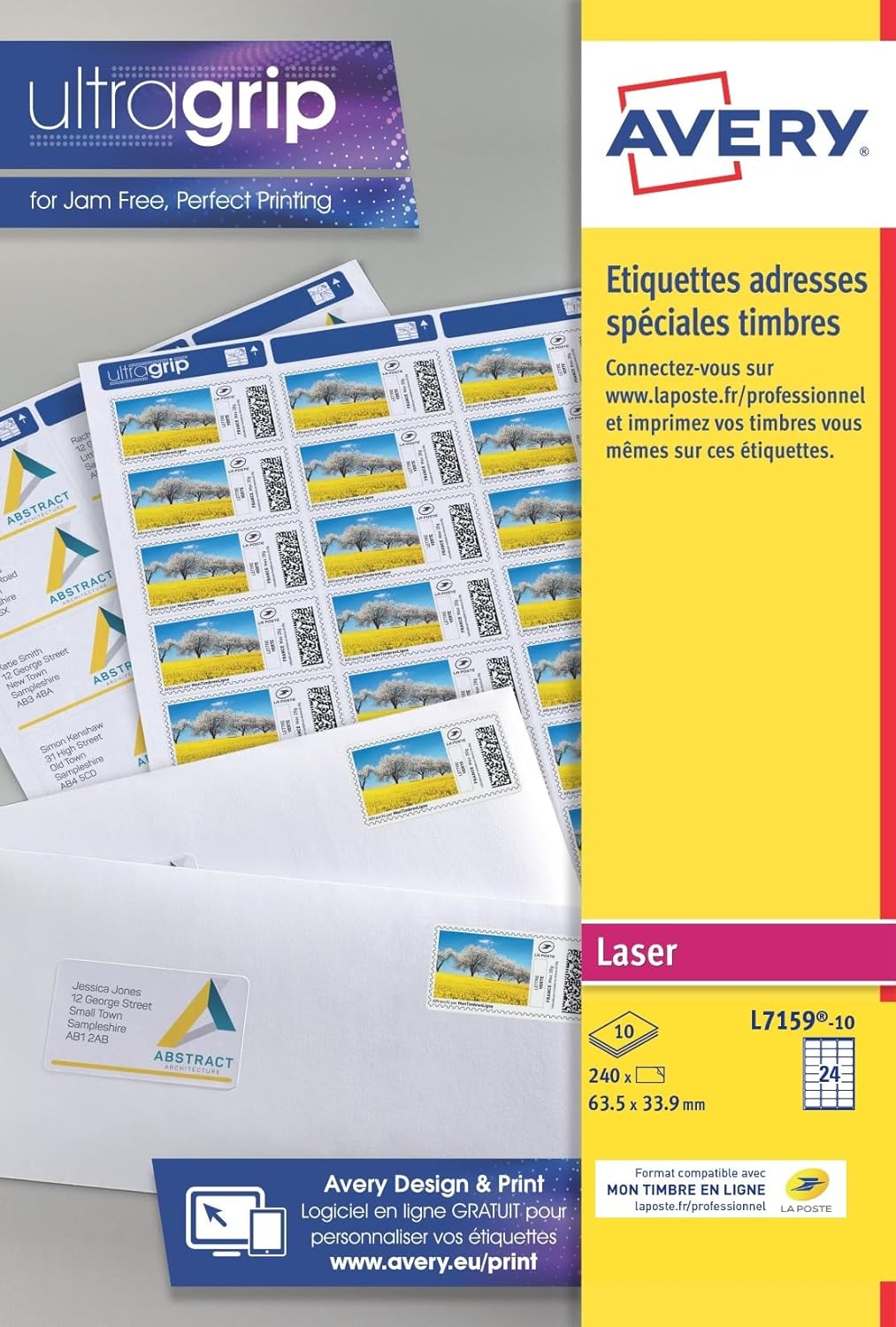 Thumbnail 1 de Avery 240 Étiquettes adresse 63,5×33,9 mm 🏷️