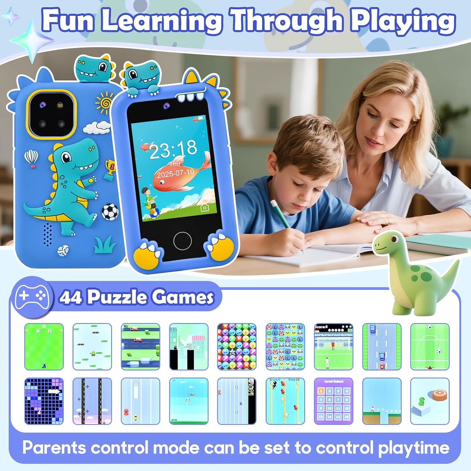 Thumbnail 4 de Jusvenmt Kids Phone Dinosaur Toy with 32GB