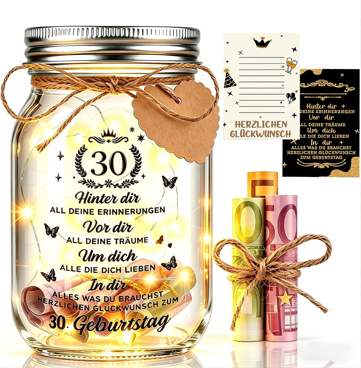 Thumbnail 6 de Johiux LED Flaschenlicht 50 Geburtstag Geschenk