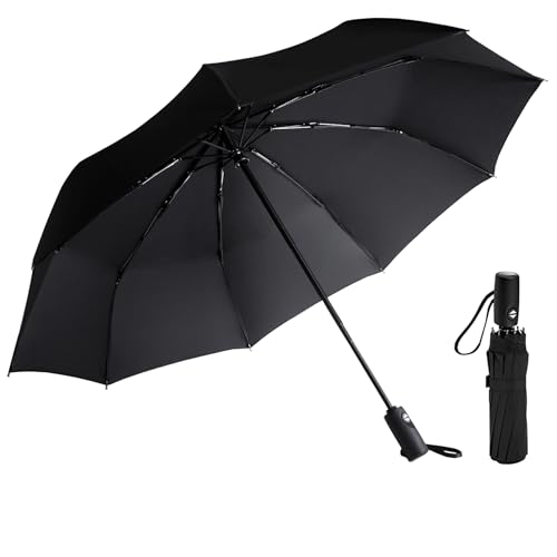 Detalle de AMVUZ Paraguas Plegable de Viaje Compacto Automático a Prueba de Viento (Negro)