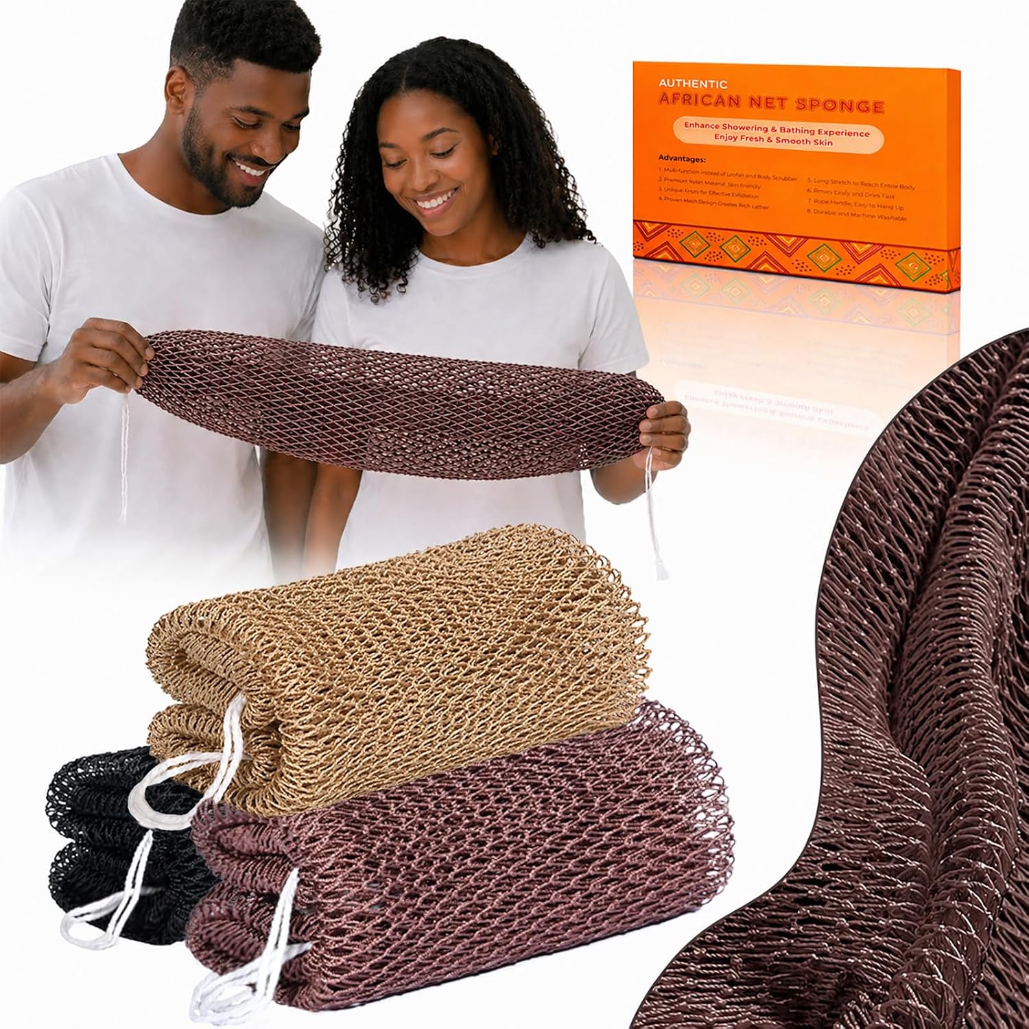 Detalle de African Net Sponge 3-Pack
