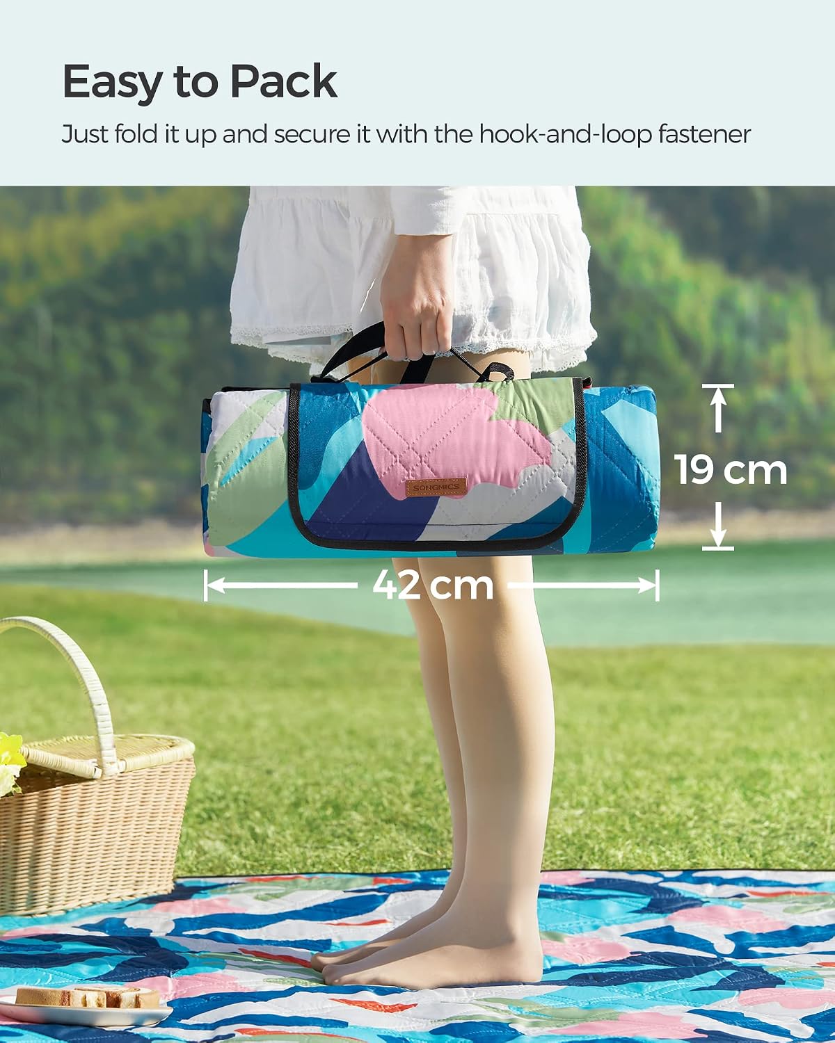 Thumbnail 6 de SONGMICS Picnic Blanket GCM002Q03 (300 x 200 cm) – Large waterproof picnic mat for camping, park and beach