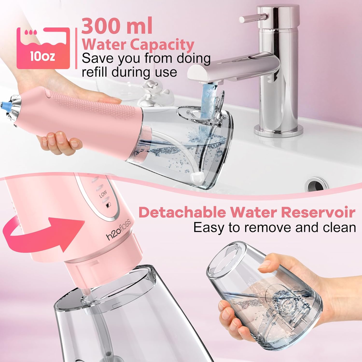 Detalle de H2ofloss Water Flosser 300ML 🦷