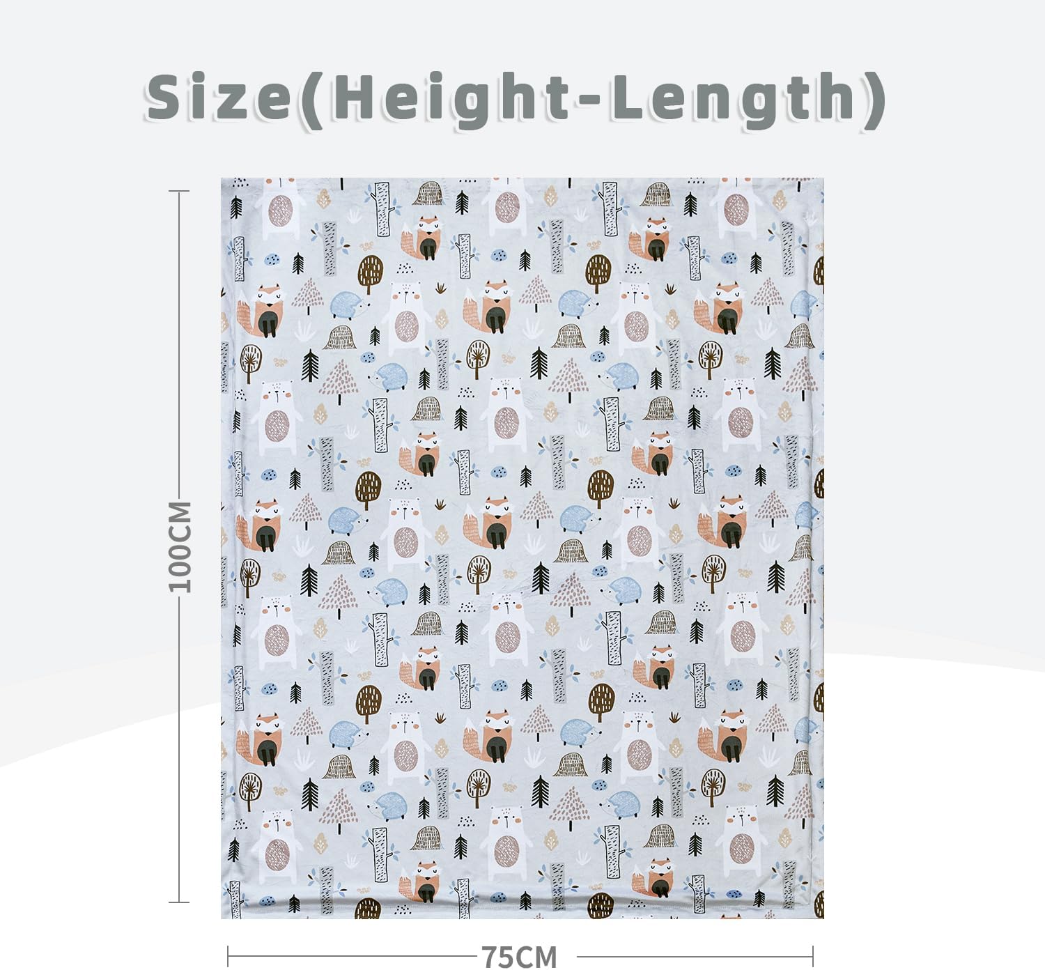 Thumbnail 1 de JORNH Baby Blanket for Newborns (75x100cm) – Super-soft double-layer cot, fox design