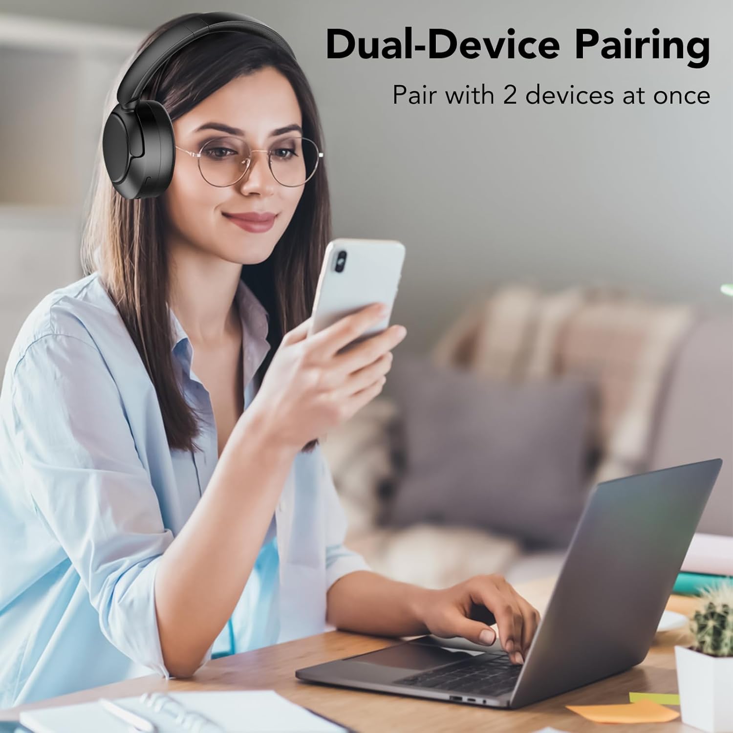 Thumbnail 6 de TIMU Hybrid Active Noise Cancelling Bluetooth Headphones