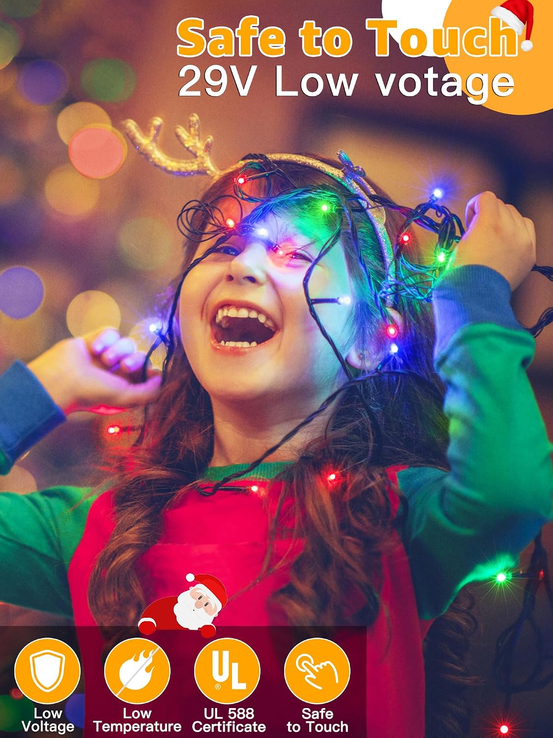 Thumbnail 6 de BrightChristmas NYA0200J 200 LED Christmas Lights, 66 ft, Multicolour