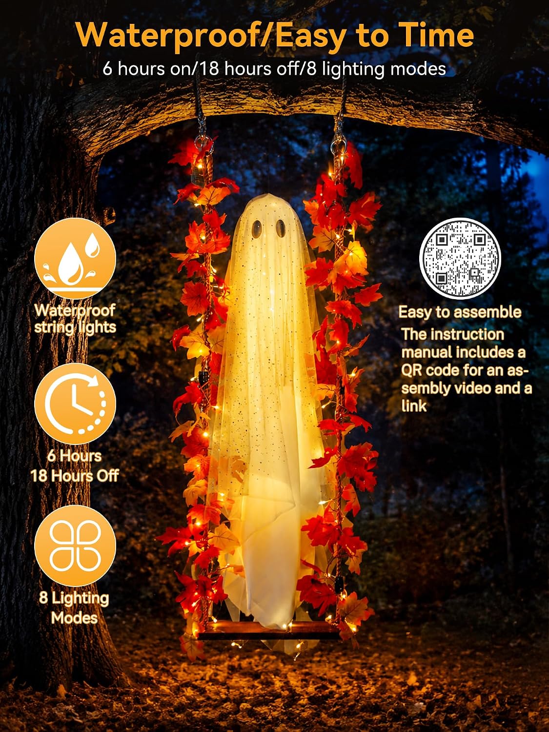 Thumbnail 1 de AYGXU Halloween Ghost Decoration, 5.3 ft