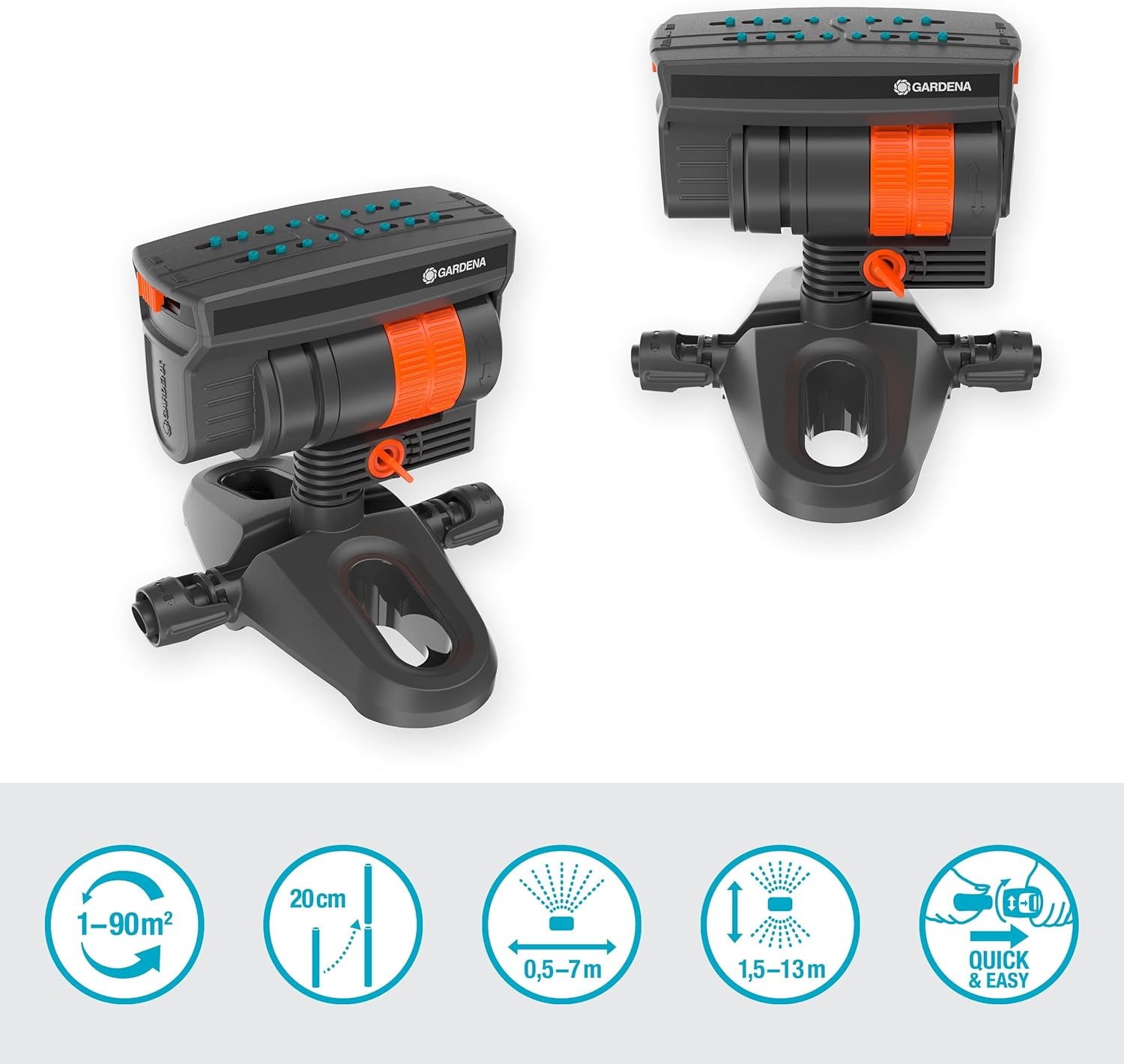 Detalle 2 de Gardena Micro-Drip-System Viereckregner OS 90 – Regner für rechteckige Flächen bis 90 m²