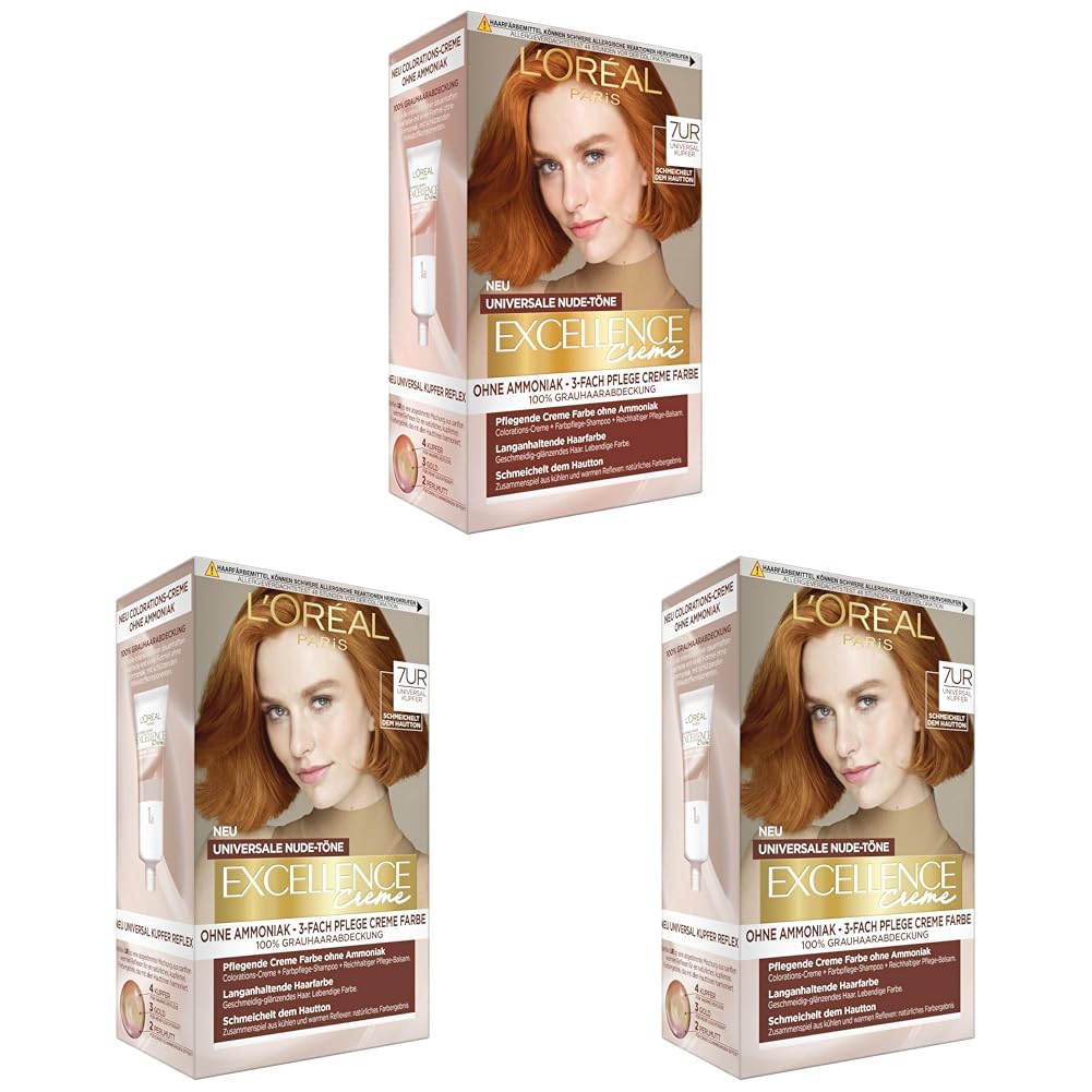 Thumbnail 6 de L'Oréal Paris Excellence Creme Permanente Haarfarbe „Universal Nudes“ Nr. 8U Hellblond, ammoniakfrei – 1 Packung