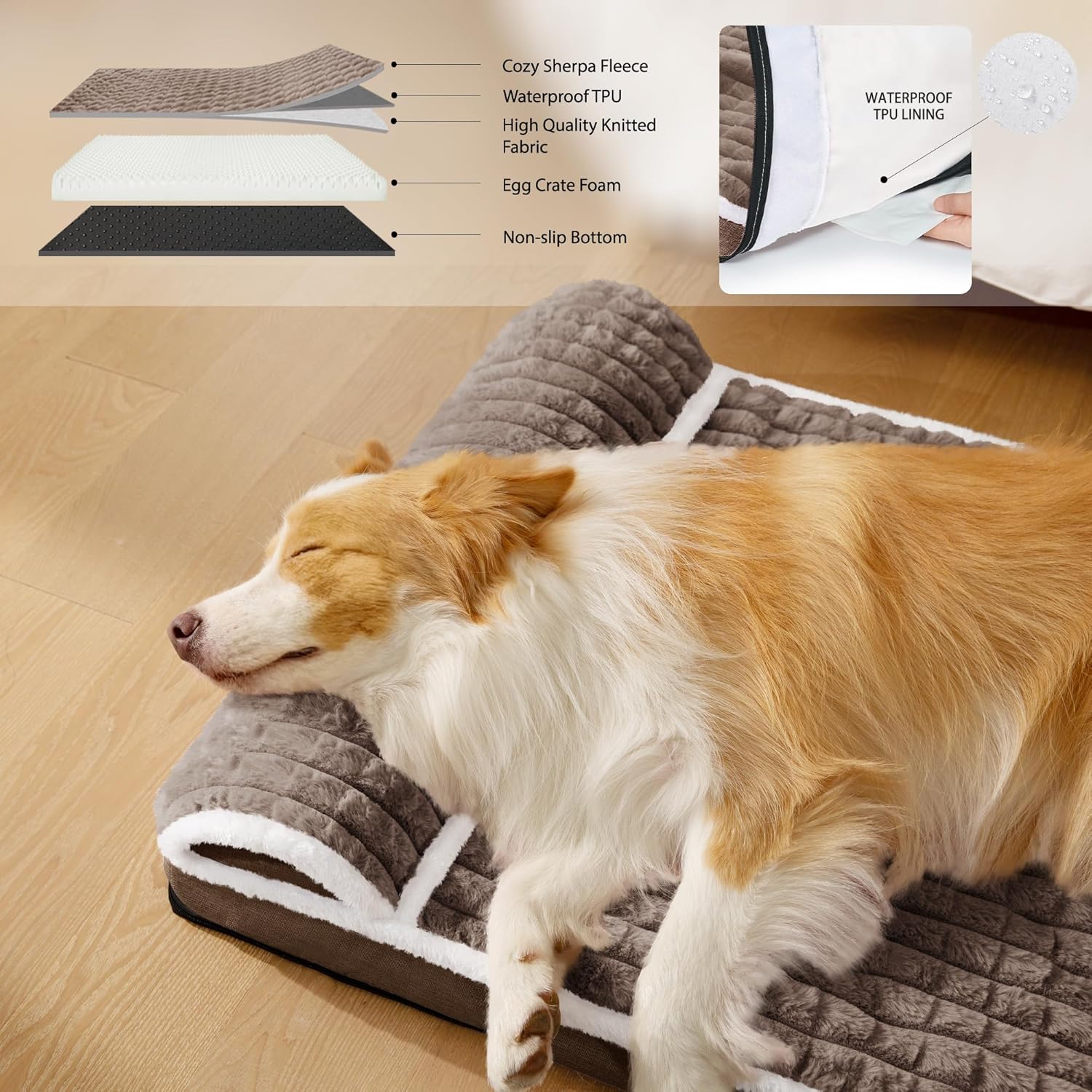 Thumbnail 2 de Jolibean Orthopedic XL Dog Bed 106x71cm – Large, Waterproof, Washable Cover